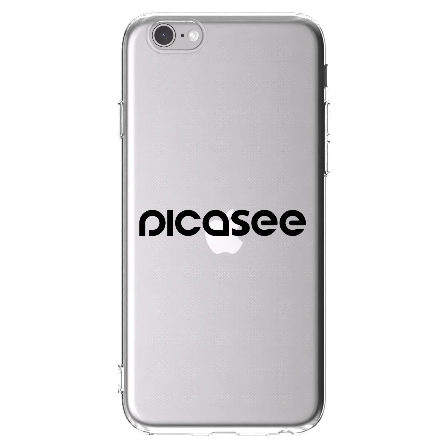 Picasee silikonowe przeźroczyste etui na Apple iPhone 6/6S - Picasee - new logo - black