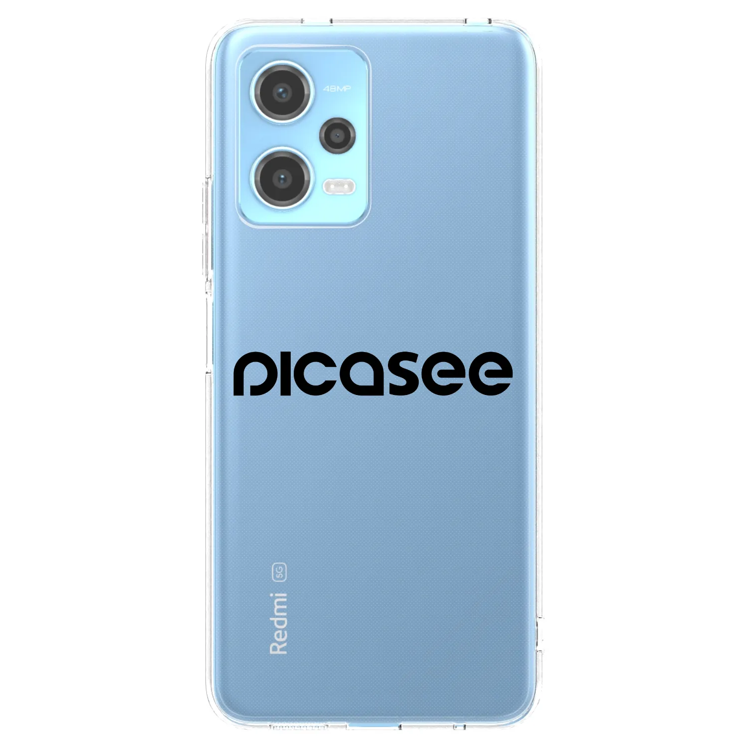 Picasee silikonowe przeźroczyste etui na Xiaomi Redmi Note 12 5G - Picasee - new logo - black