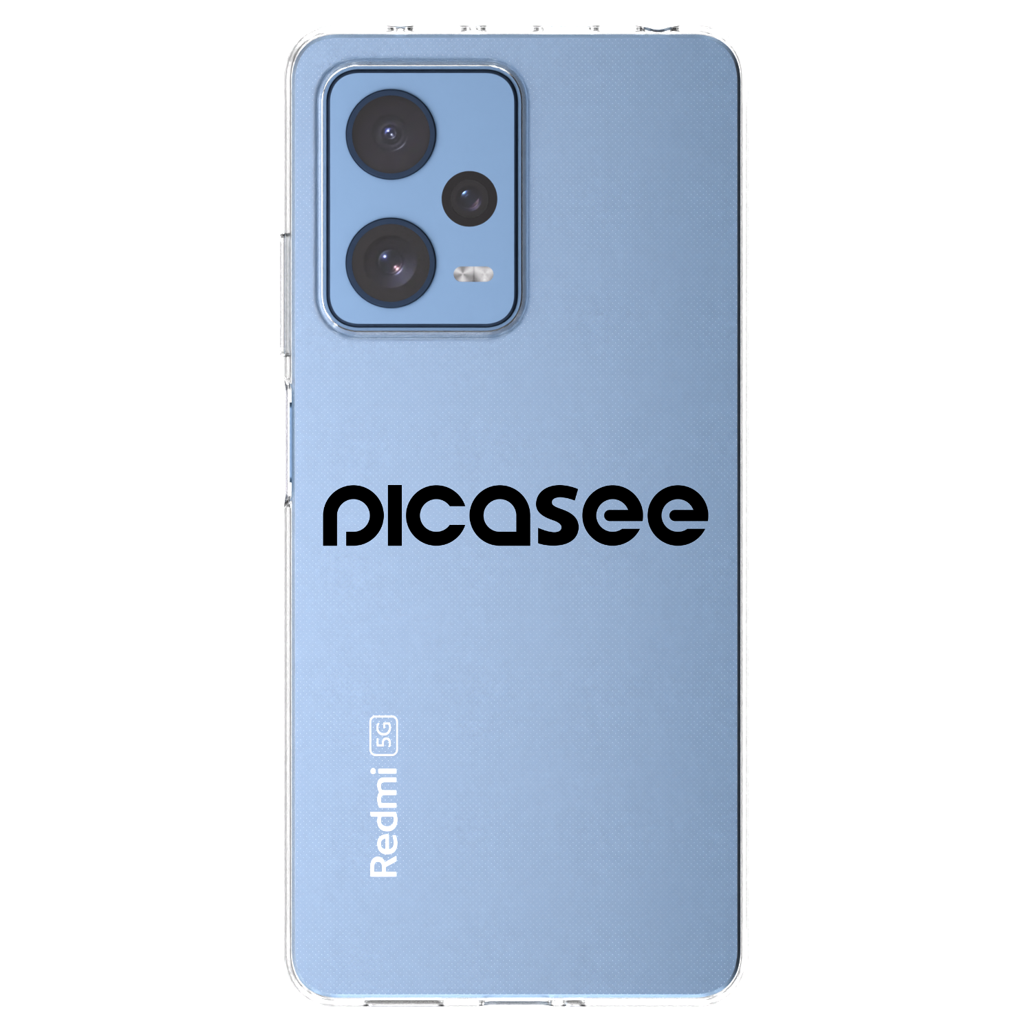 Picasee silikonowe przeźroczyste etui na Xiaomi Redmi Note 12 Pro 5G - Picasee - new logo - black
