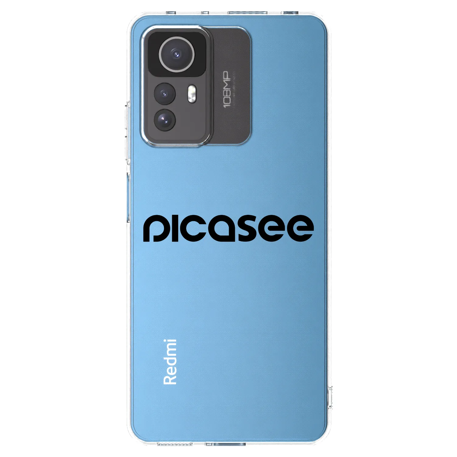 Picasee silikonowe przeźroczyste etui na Xiaomi Redmi Note 12S - Picasee - new logo - black