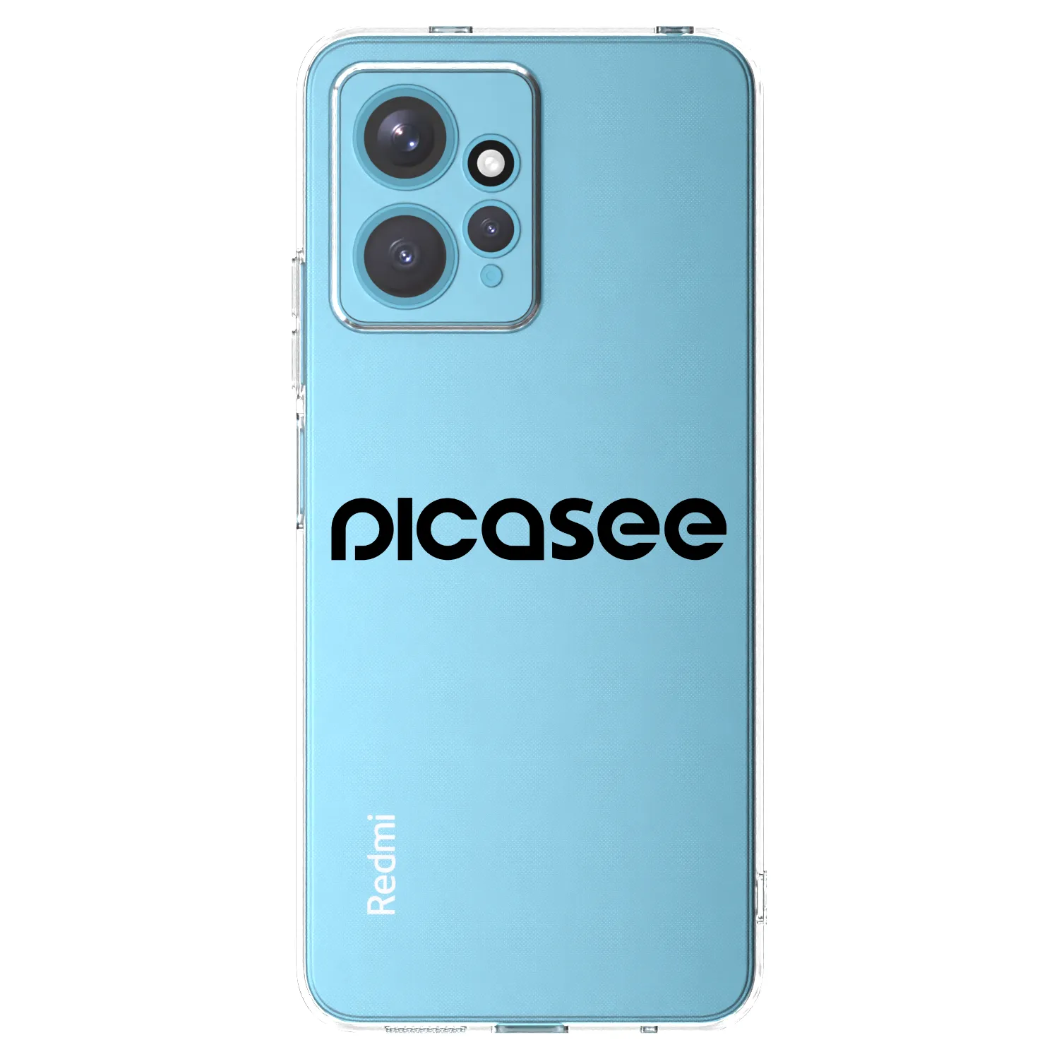 Picasee silikonowe przeźroczyste etui na Xiaomi Redmi Note 12 4G - Picasee - new logo - black