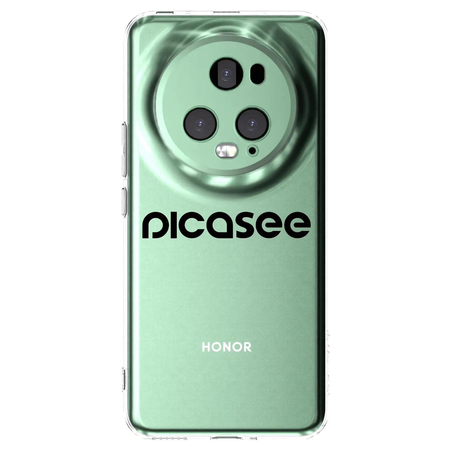 Picasee silikonowe przeźroczyste etui na Honor Magic5 Pro - Picasee - new logo - black
