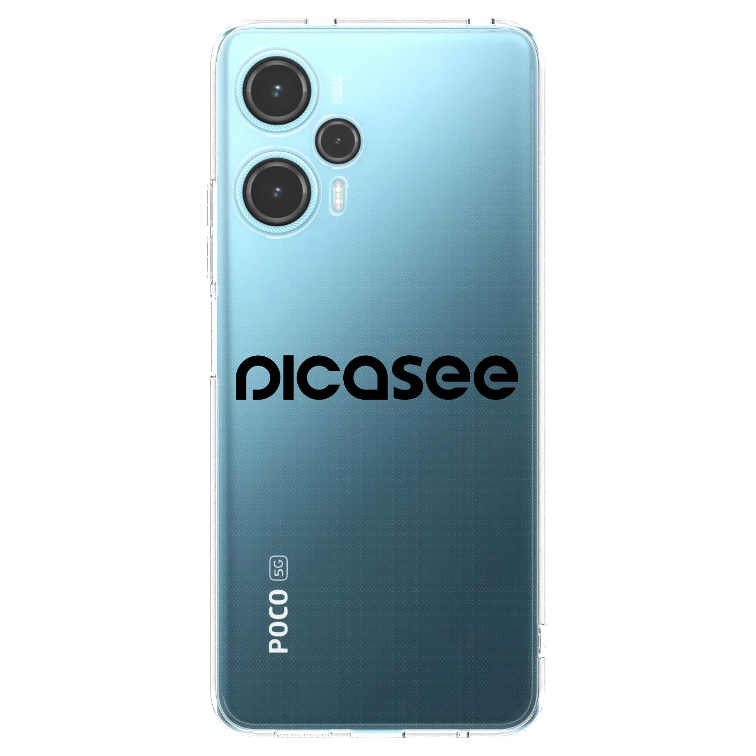 Picasee silikonowe przeźroczyste etui na Xiaomi Poco F5 - Picasee - new logo - black
