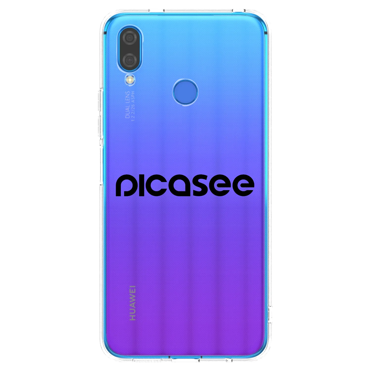 Picasee silikonowe przeźroczyste etui na Huawei Nova 3i - Picasee - new logo - black