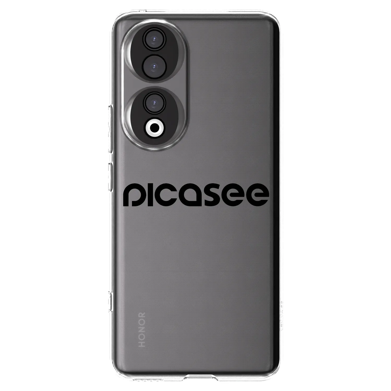 Picasee silikonowe przeźroczyste etui na Honor 90 5G - Picasee - new logo - black