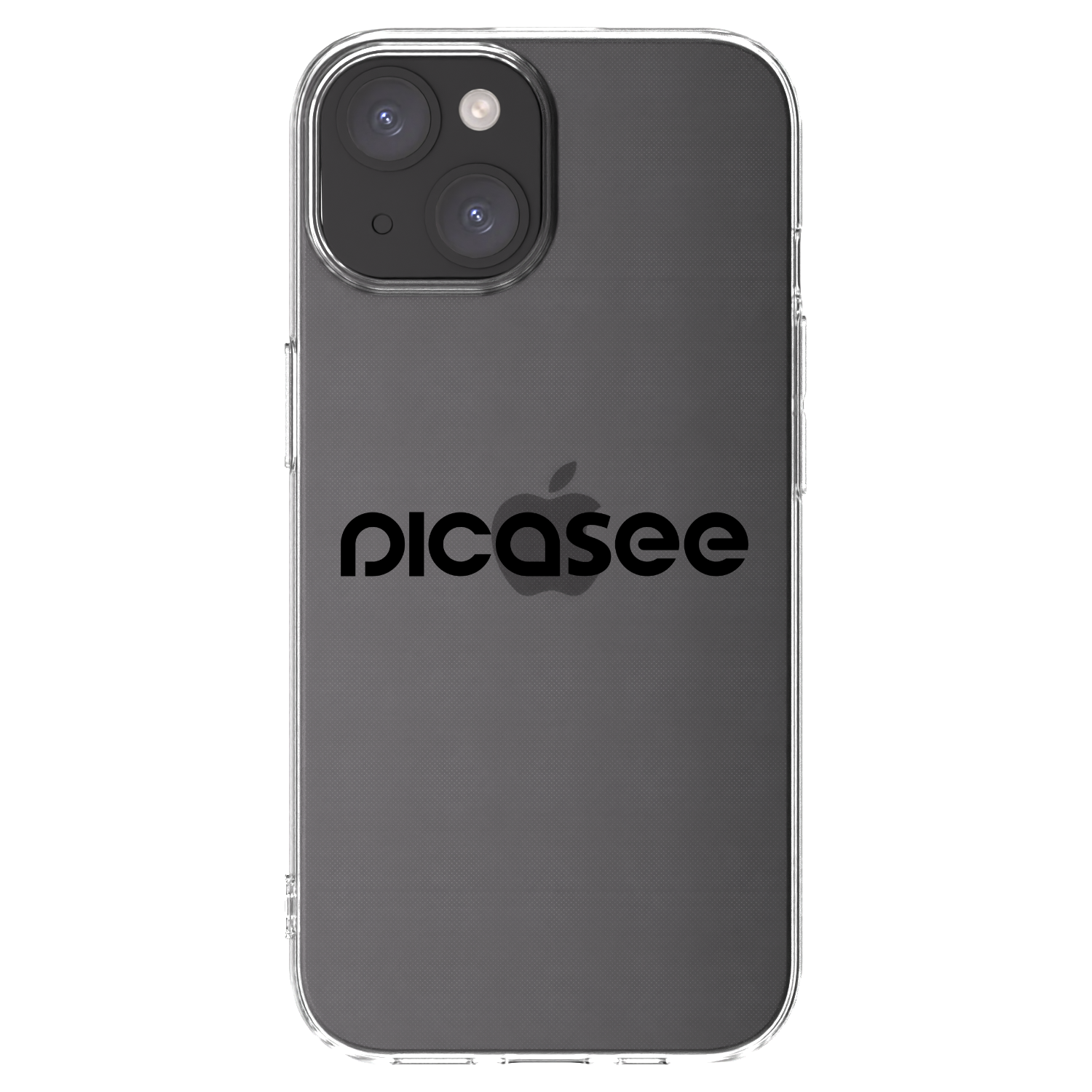 Picasee silikonowe przeźroczyste etui na Apple iPhone 15 - Picasee - new logo - black