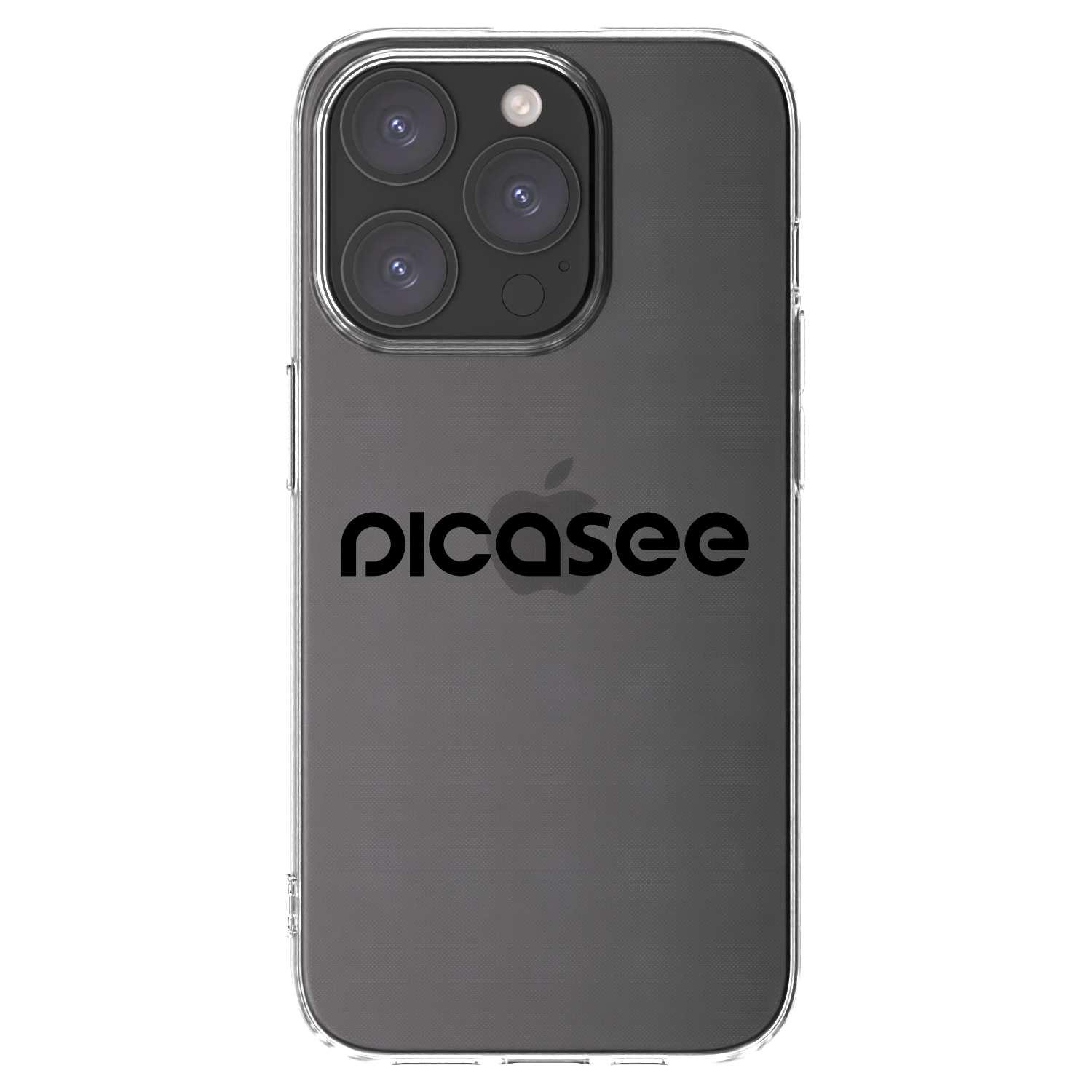 Picasee silikonowe przeźroczyste etui na Apple iPhone 15 Pro - Picasee - new logo - black