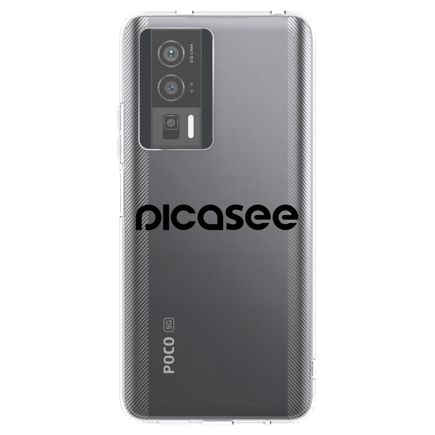 Picasee silikonowe przeźroczyste etui na Xiaomi Poco F5 Pro 5G - Picasee - new logo - black