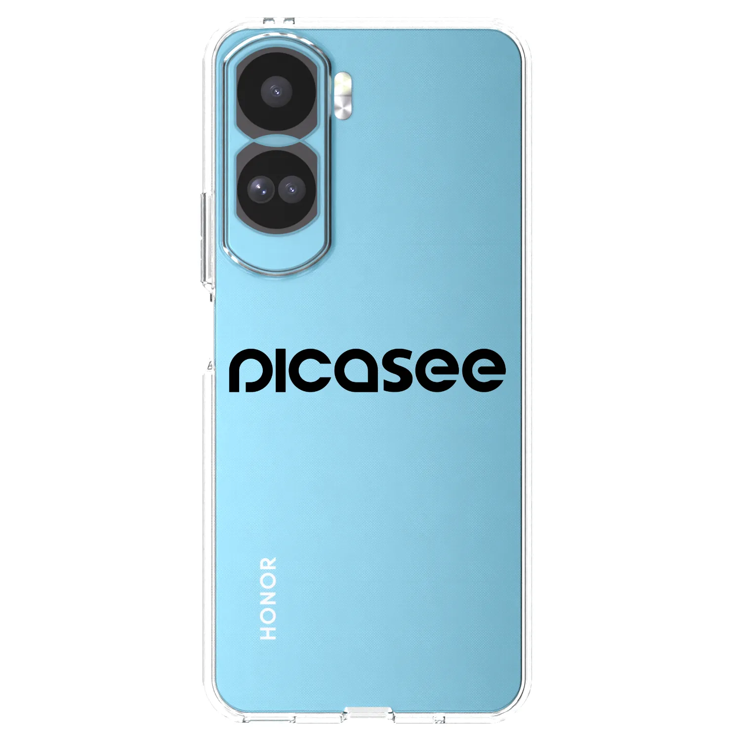 Picasee silikonowe przeźroczyste etui na Honor 90 Lite 5G - Picasee - new logo - black