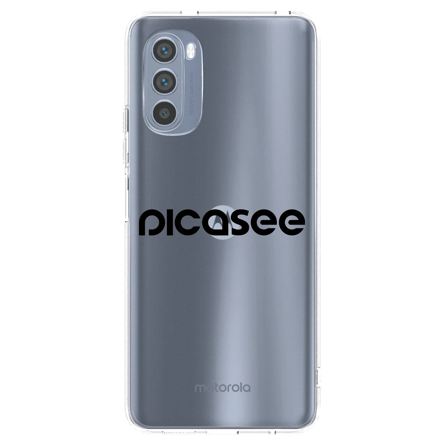 Picasee silikonowe przeźroczyste etui na Motorola Moto G62 - Picasee - new logo - black
