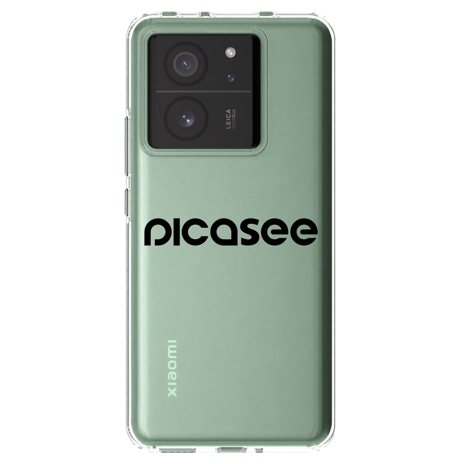 Picasee silikonowe przeźroczyste etui na Xiaomi 13T - Picasee - new logo - black