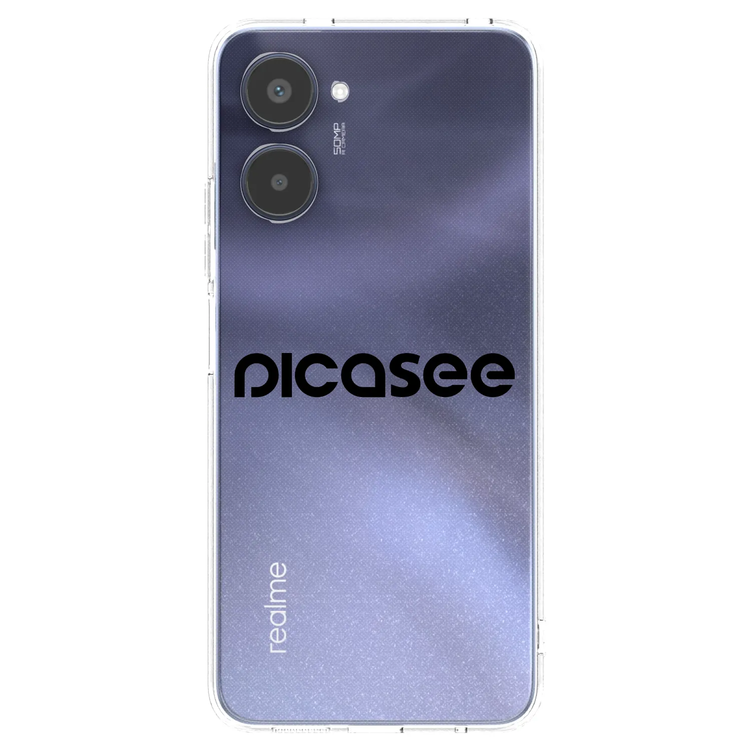 Picasee silikonowe przeźroczyste etui na Realme 10 4G - Picasee - new logo - black
