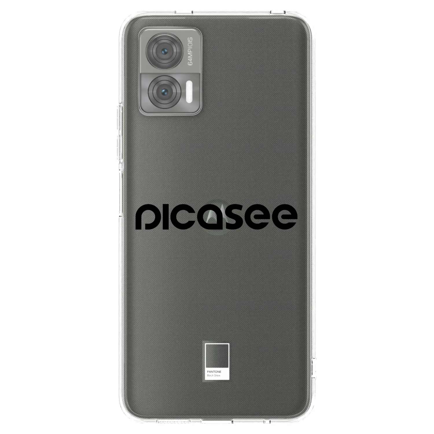 Picasee silikonowe przeźroczyste etui na Motorola Edge 30 Neo - Picasee - new logo - black