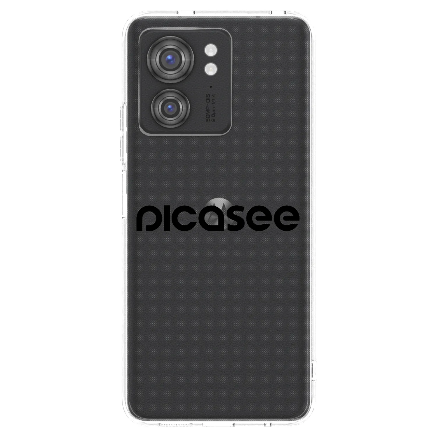 Picasee silikonowe przeźroczyste etui na Motorola Edge 40 - Picasee - new logo - black