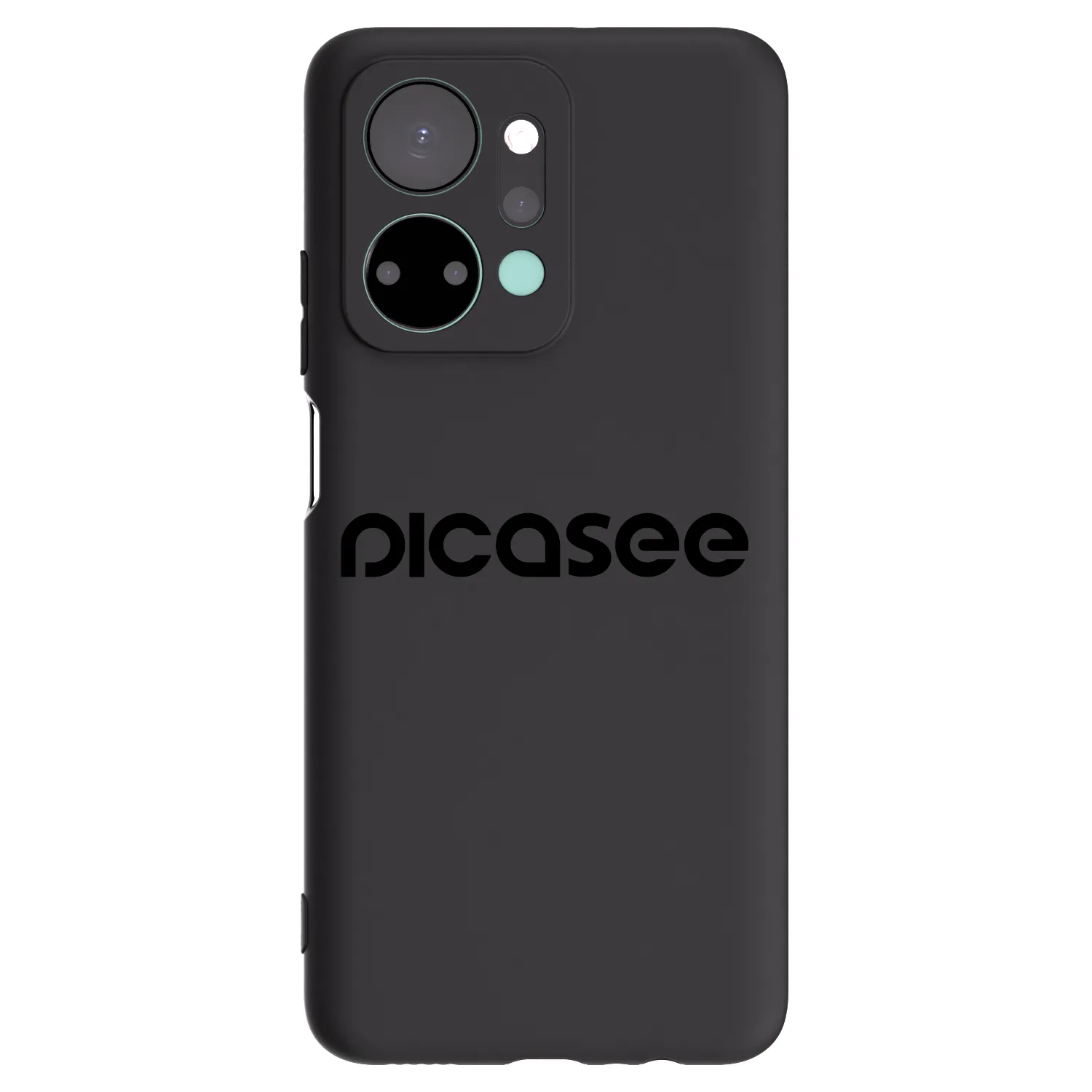 Picasee silikonowe czarne etui na Honor X7a - Picasee - new logo - black