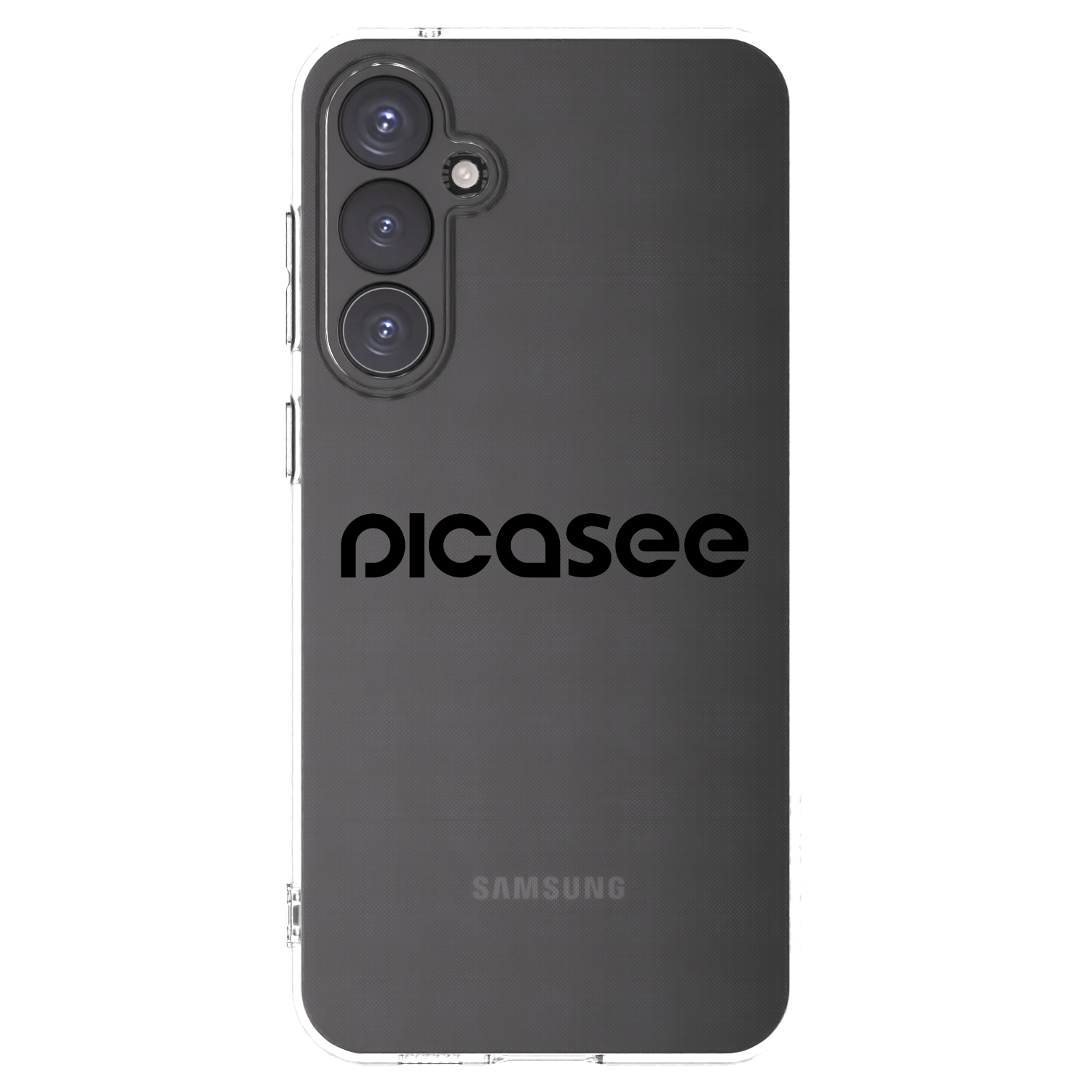 Picasee silikonowe przeźroczyste etui na Samsung Galaxy S23 FE S711B - Picasee - new logo - black