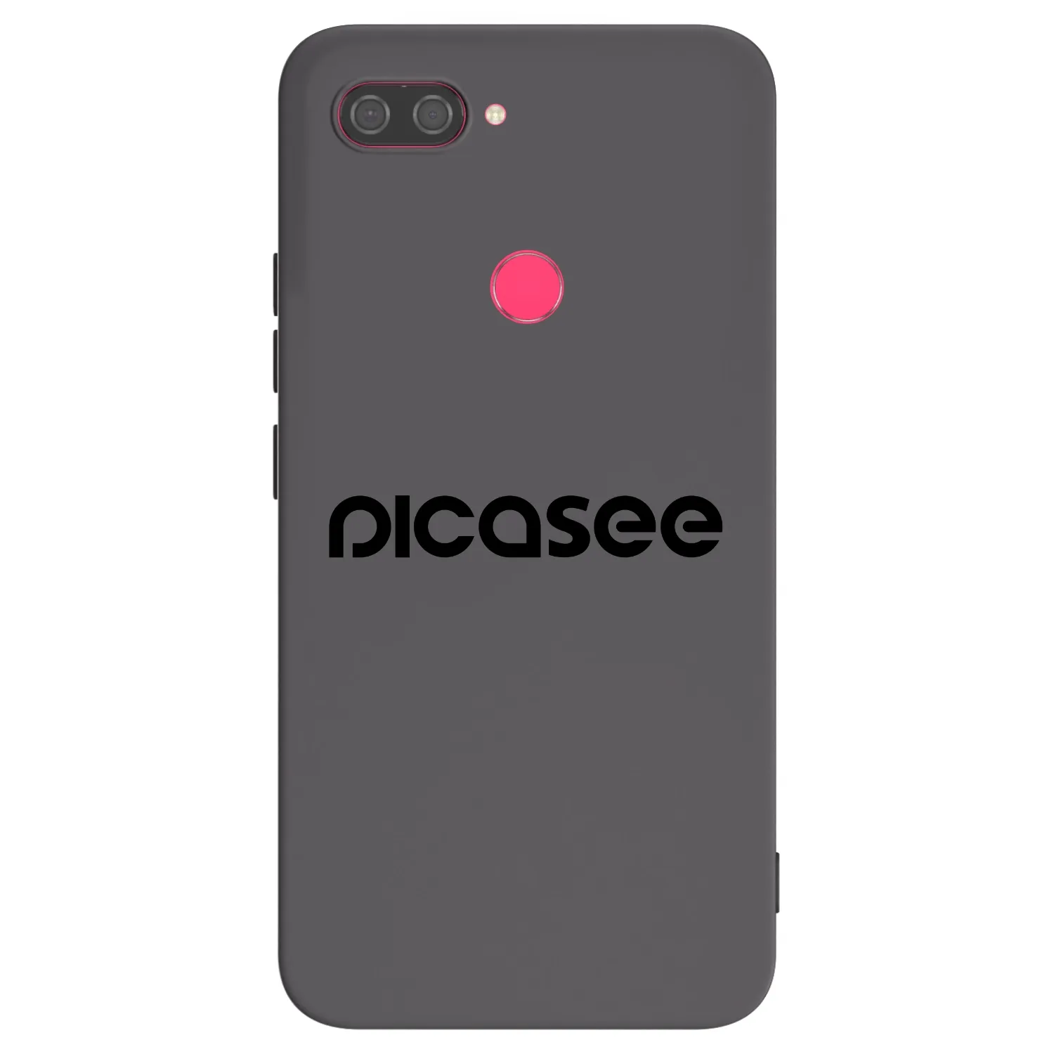 Picasee silikonowe czarne etui na Xiaomi Mi 8 Lite - Picasee - new logo - black
