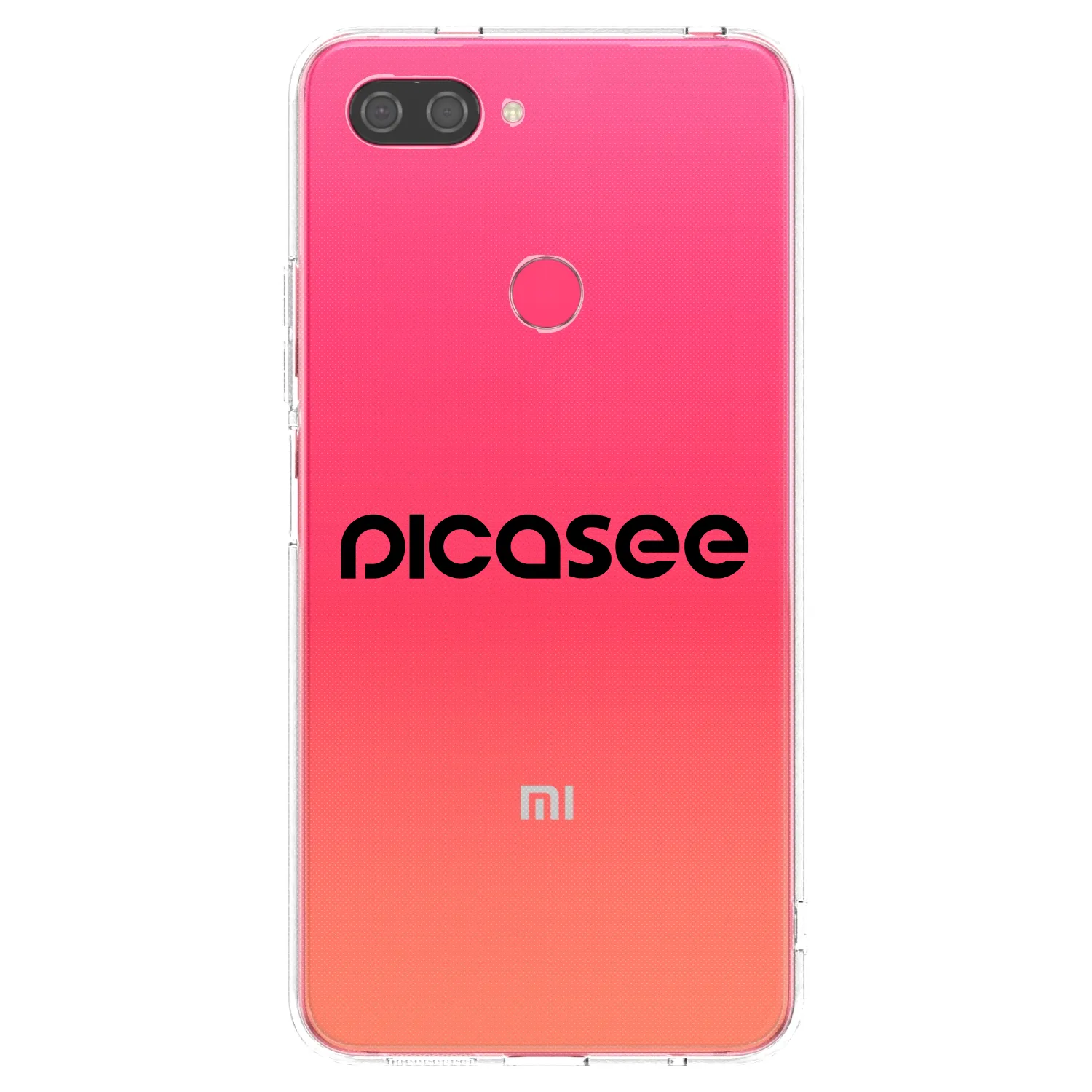 Picasee silikonowe przeźroczyste etui na Xiaomi Mi 8 Lite - Picasee - new logo - black