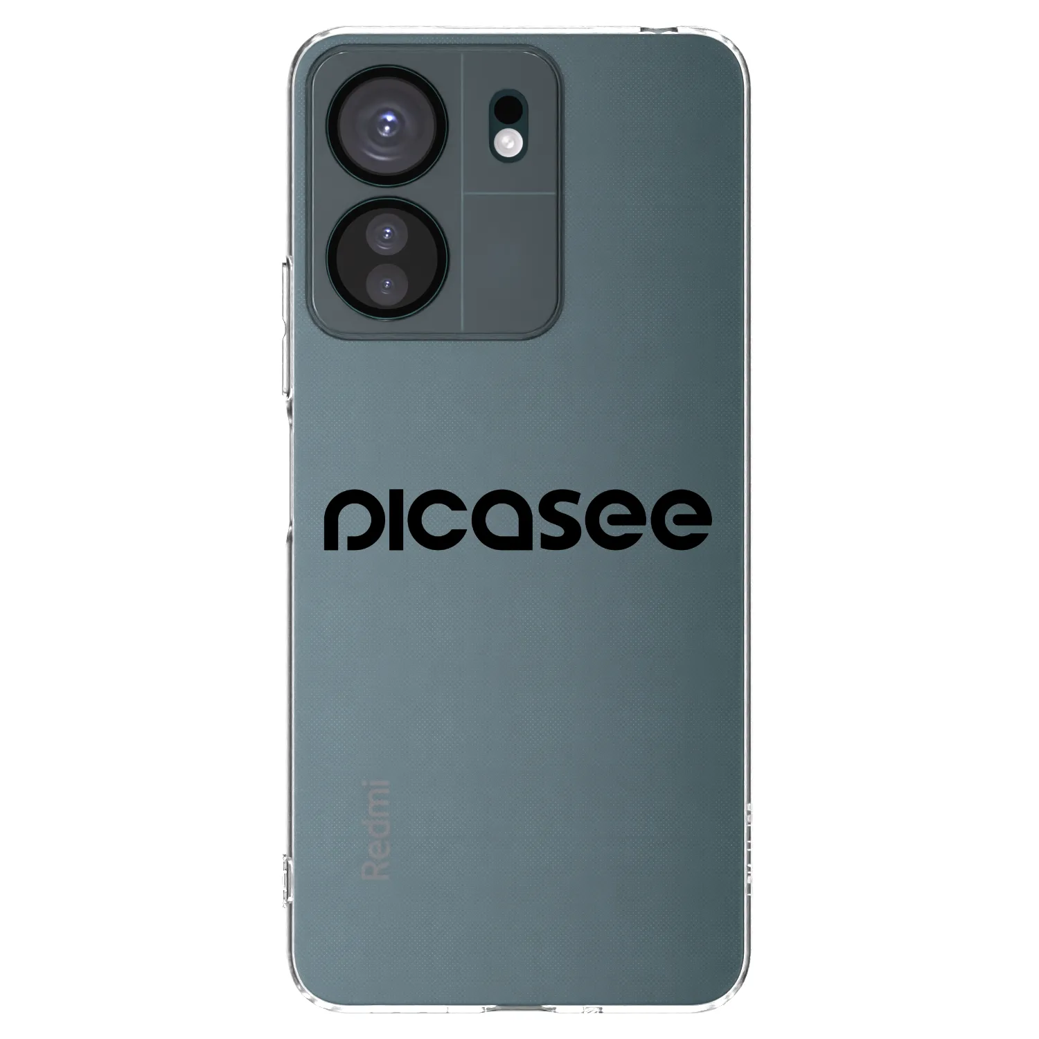 Picasee silikonowe przeźroczyste etui na Xiaomi Redmi 13C 4G - Picasee - new logo - black