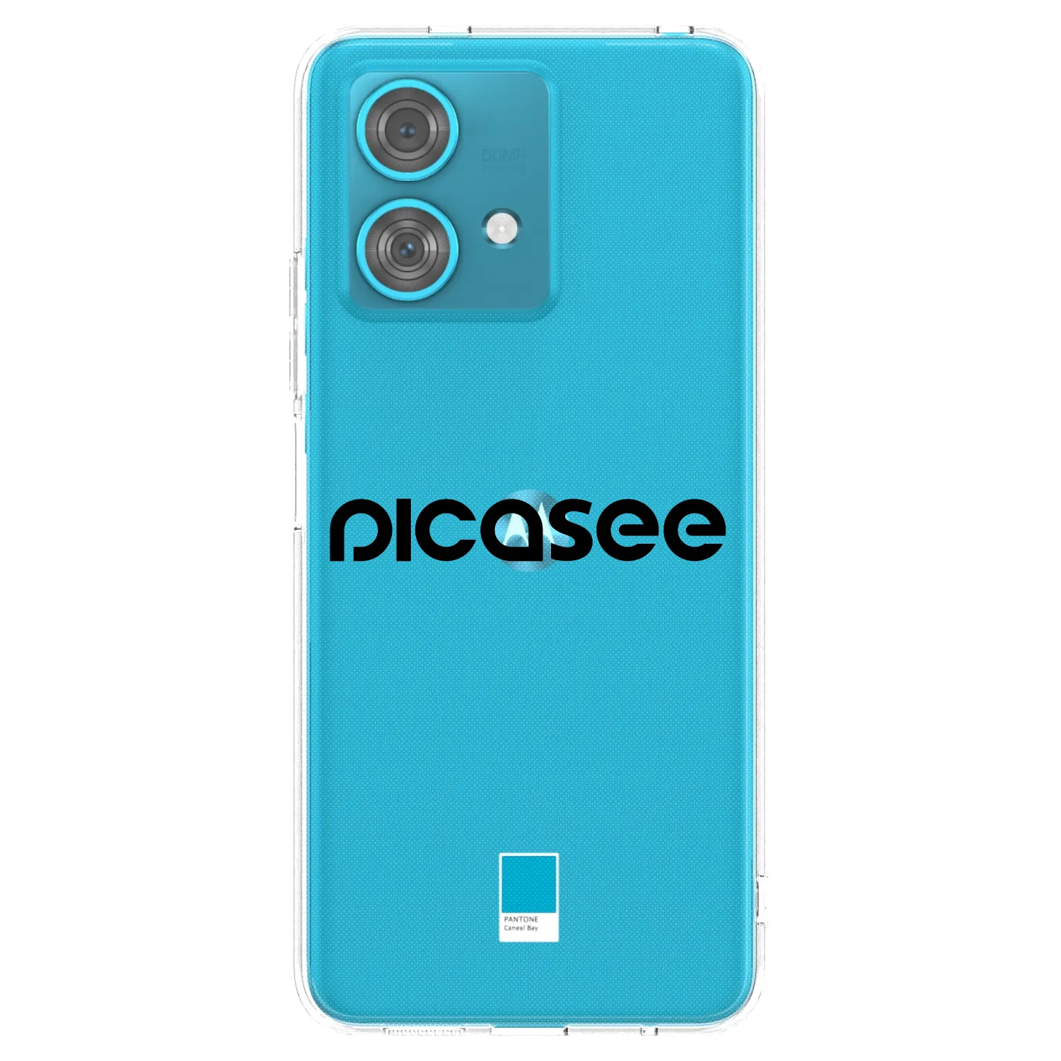 Picasee silikonowe przeźroczyste etui na Motorola Edge 40 Neo - Picasee - new logo - black