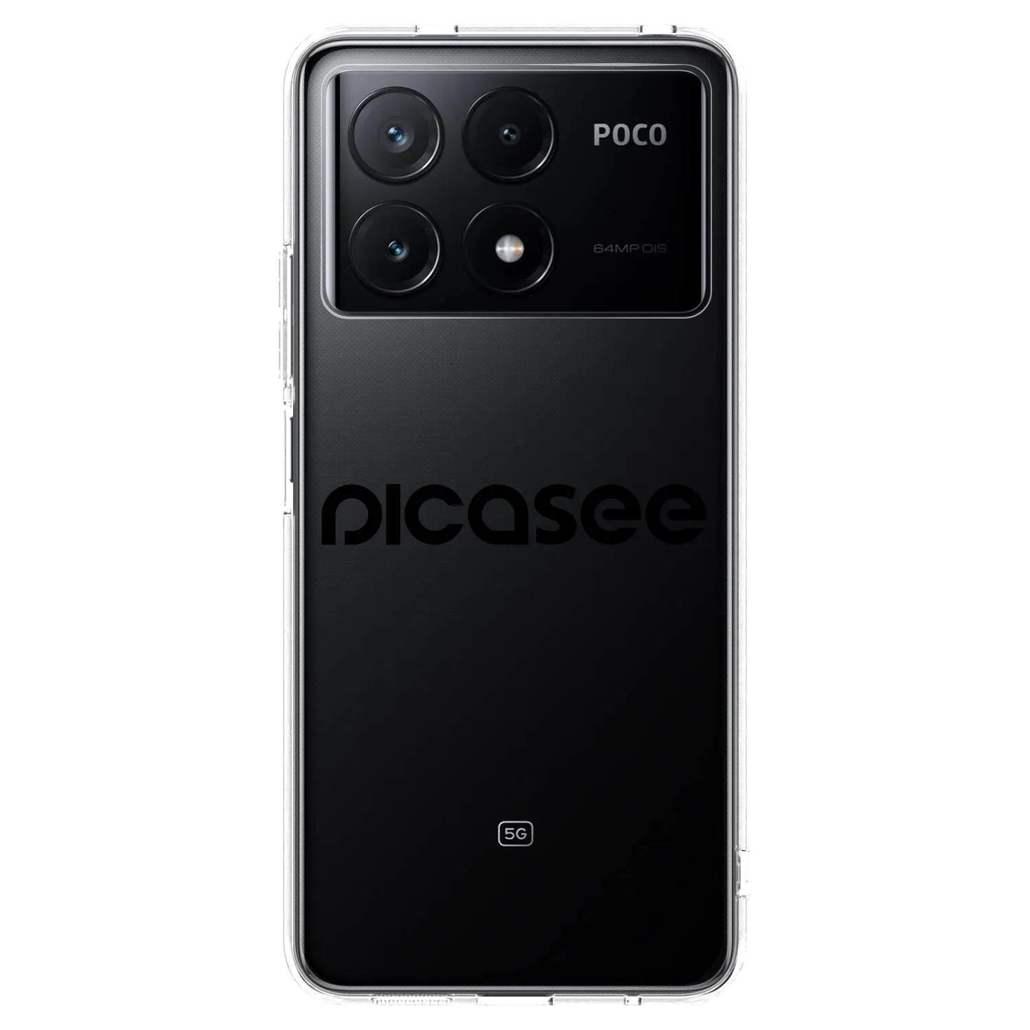 Picasee silikonowe przeźroczyste etui na Xiaomi Poco X6 Pro - Picasee - new logo - black