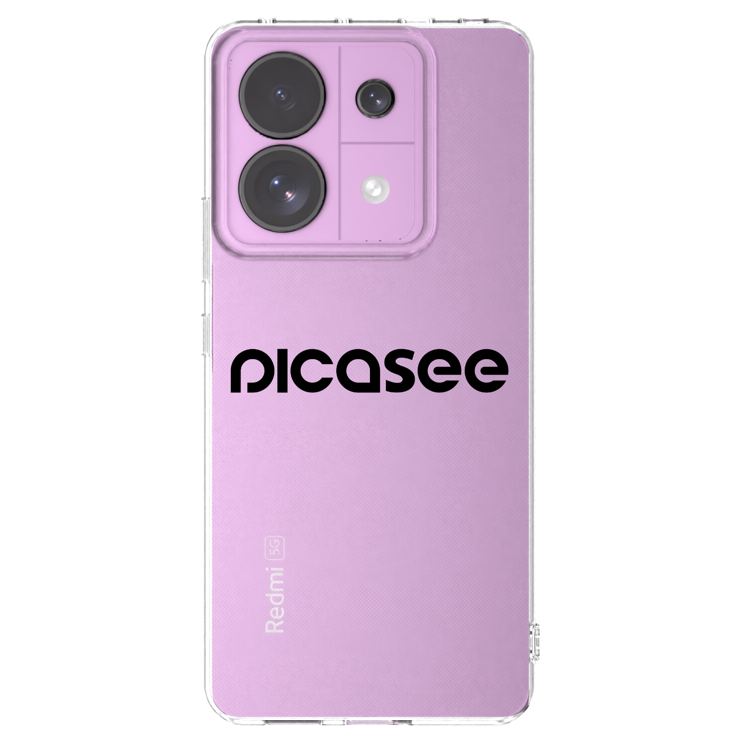 Picasee silikonowe przeźroczyste etui na Xiaomi Redmi Note 13 Pro 5G - Picasee - new logo - black