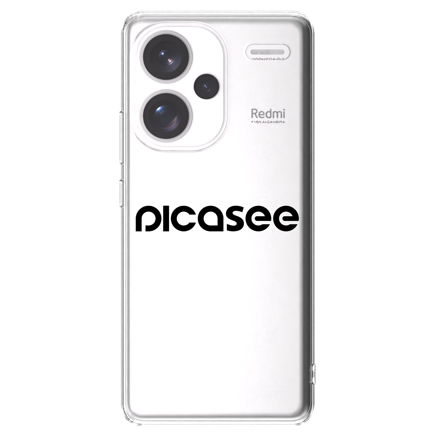 Picasee silikonowe przeźroczyste etui na Xiaomi Redmi Note 13 Pro+ 5G - Picasee - new logo - black