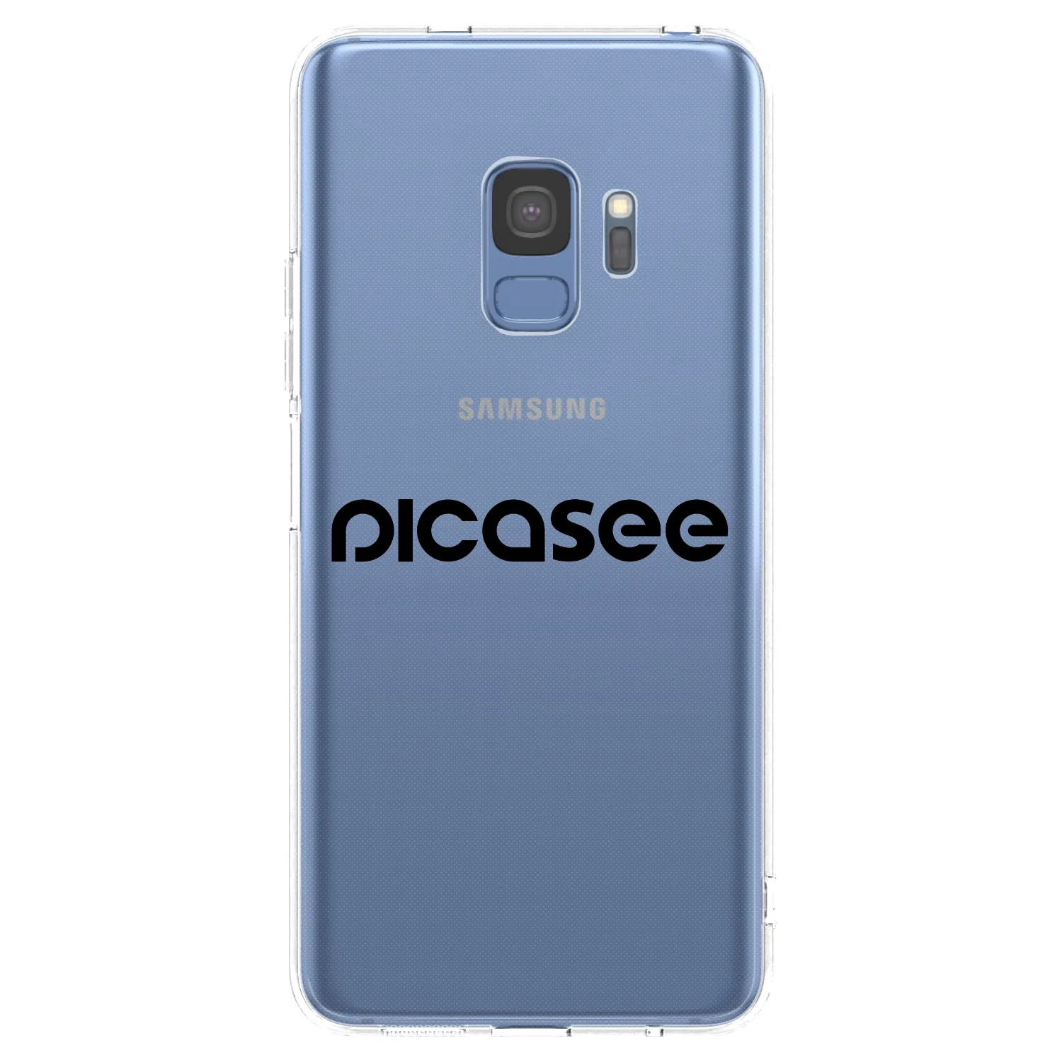 Picasee silikonowe przeźroczyste etui na Samsung Galaxy S9 G960F - Picasee - new logo - black
