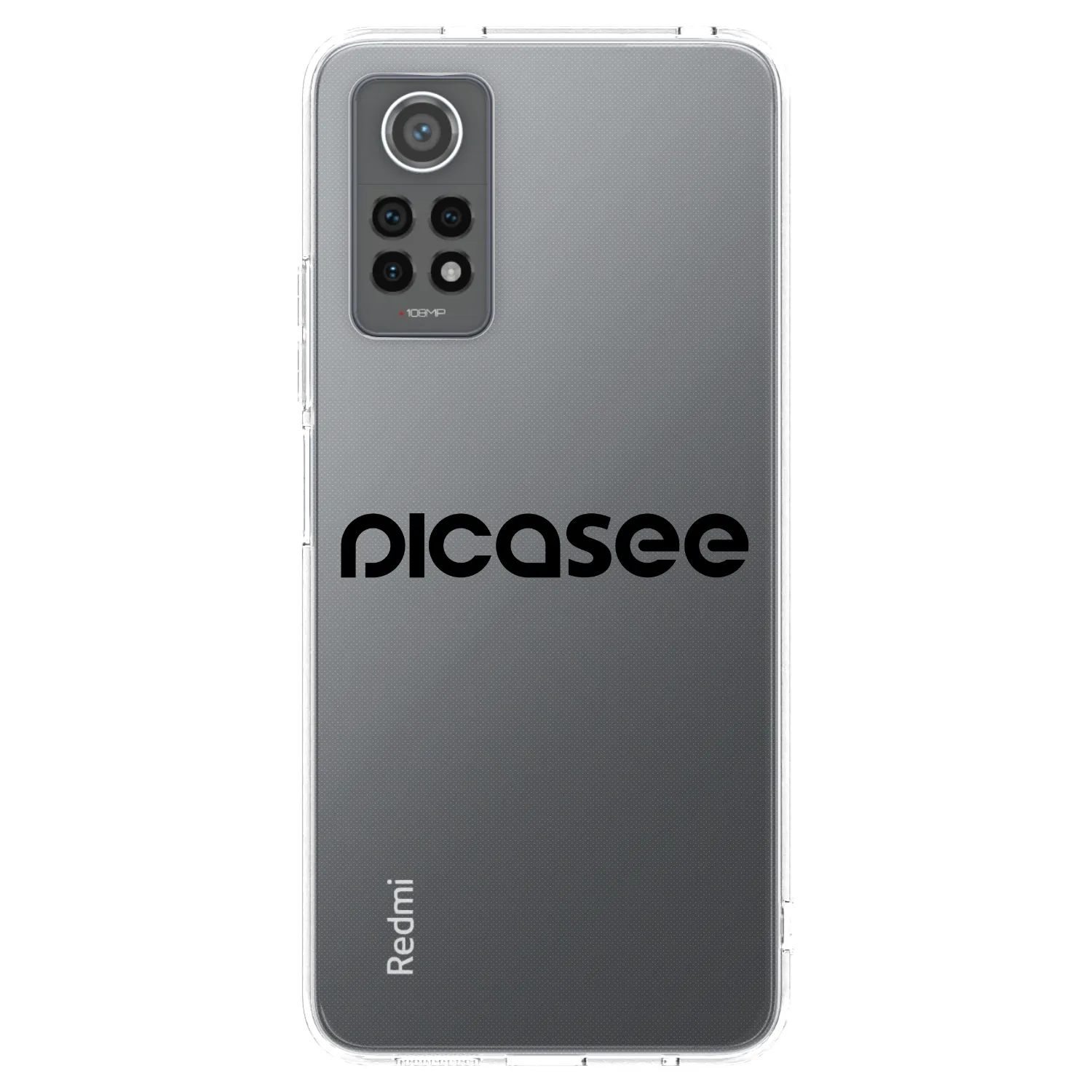 Picasee silikonowe przeźroczyste etui na Xiaomi Redmi Note 12 Pro 4G - Picasee - new logo - black
