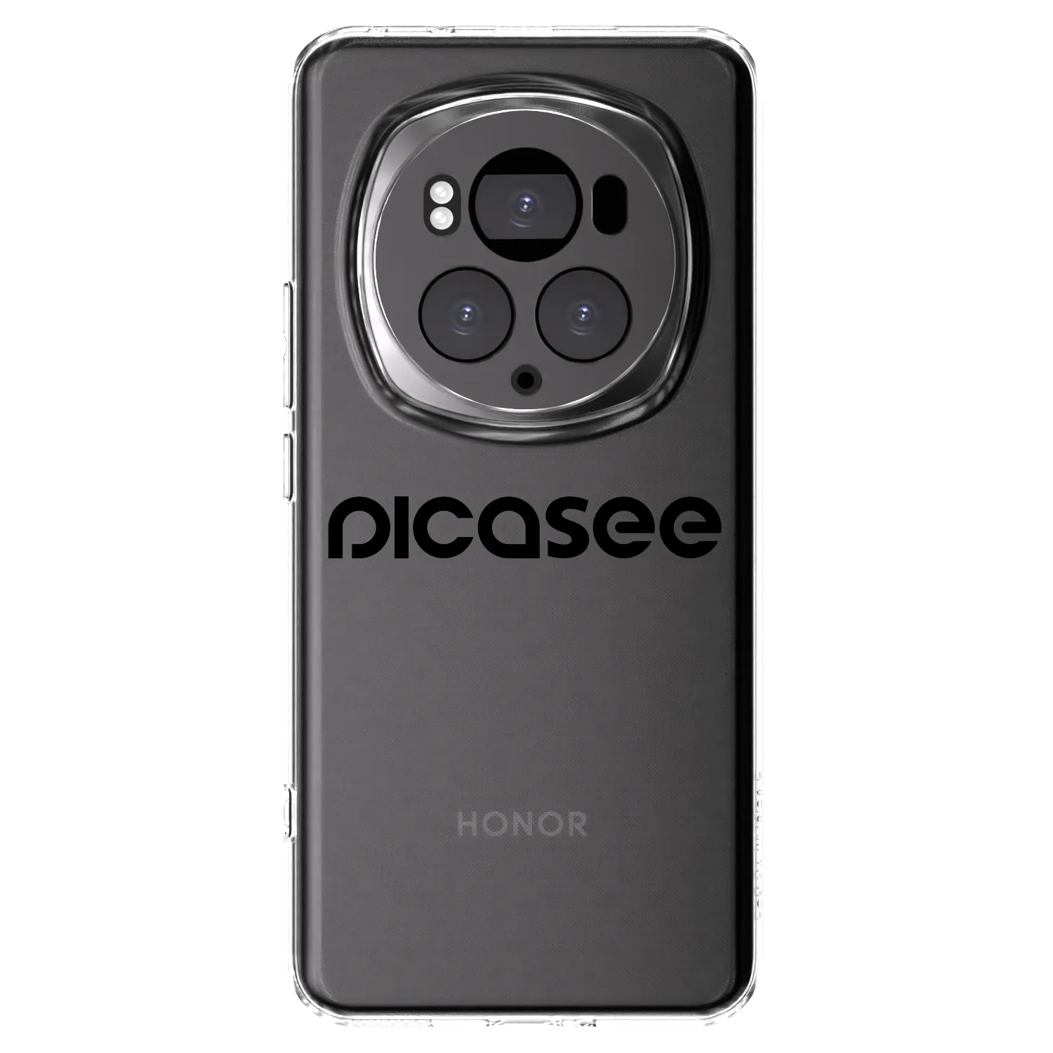Picasee silikonowe przeźroczyste etui na Honor Magic6 Pro - Picasee - new logo - black