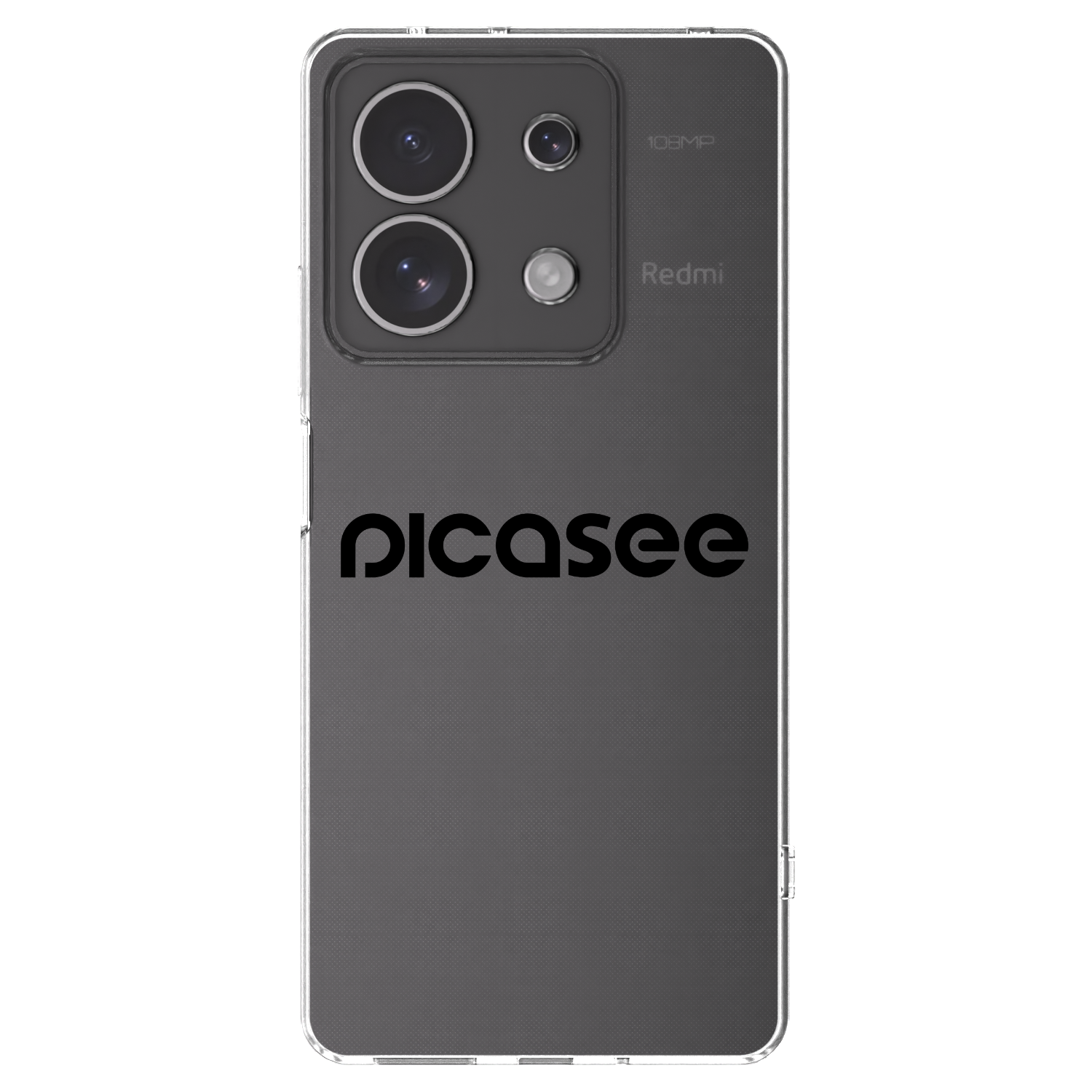 Picasee silikonowe przeźroczyste etui na Xiaomi Redmi Note 13 4G - Picasee - new logo - black