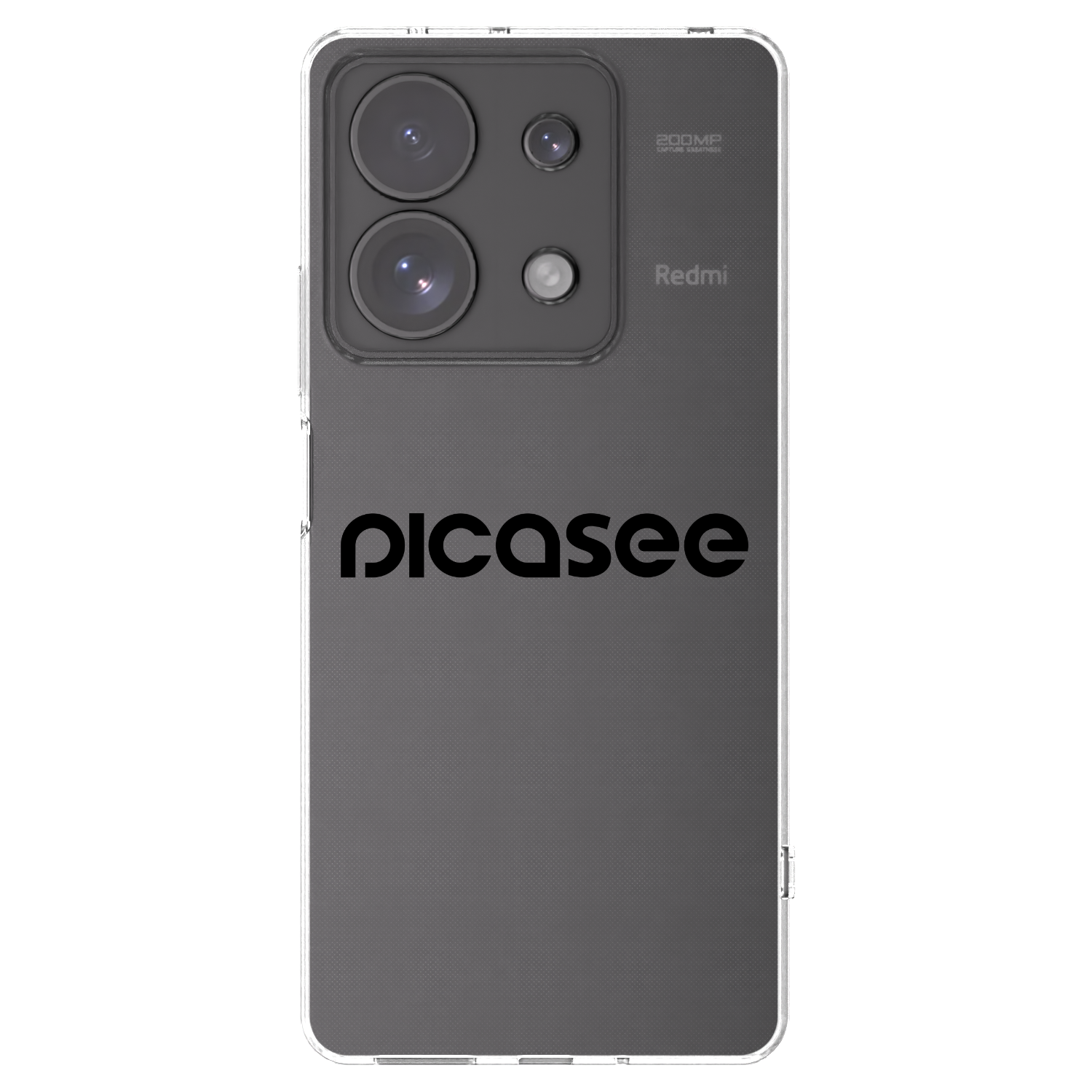 Picasee silikonowe przeźroczyste etui na Xiaomi Redmi Note 13 Pro 4G - Picasee - new logo - black