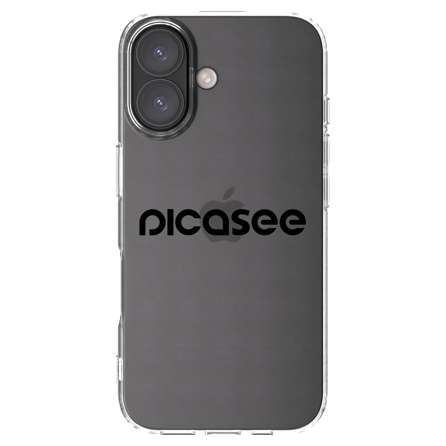 Picasee silikonowe przeźroczyste etui na Apple iPhone 16 - Picasee - new logo - black