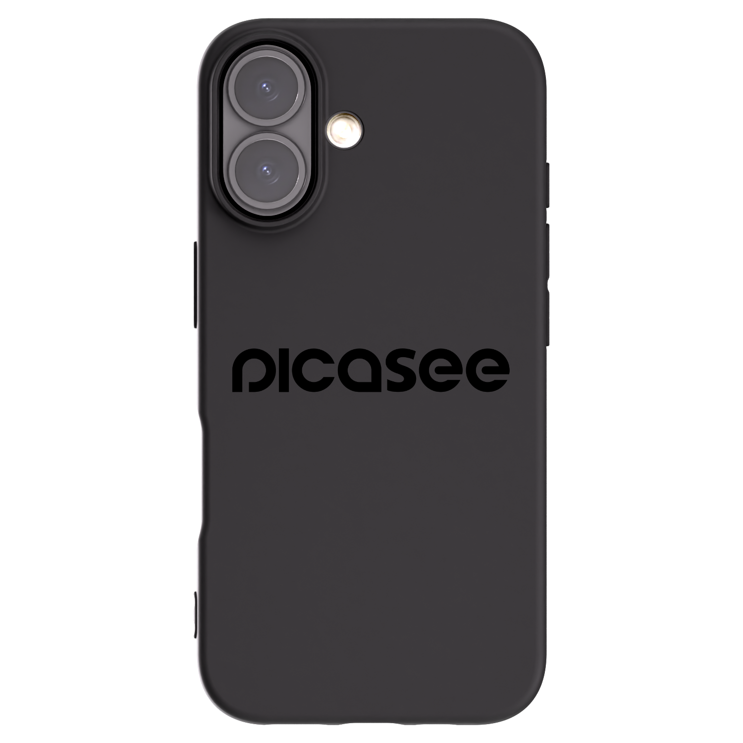 Picasee silikonowe czarne etui na Apple iPhone 16 - Picasee - new logo - black