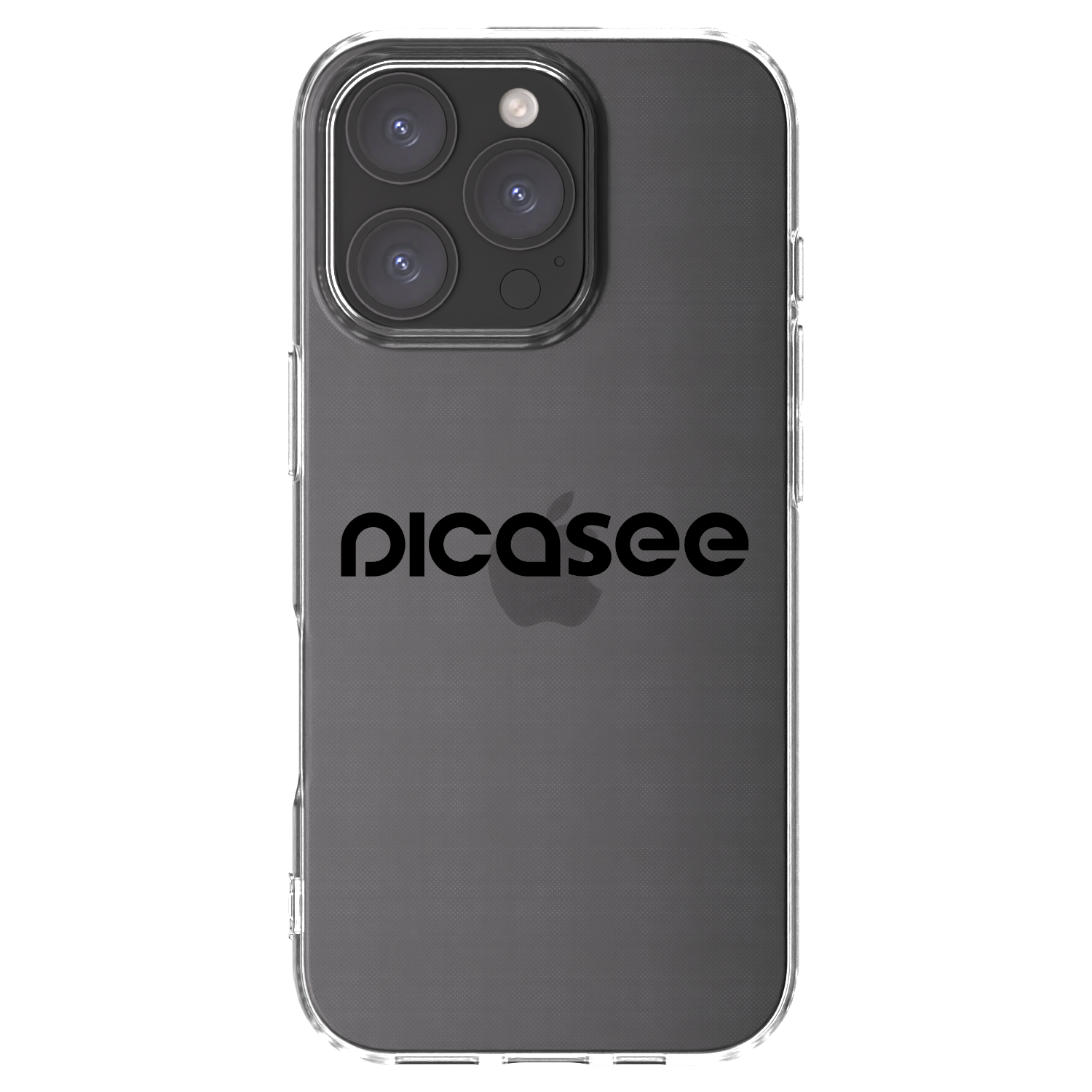 Picasee silikonowe przeźroczyste etui na Apple iPhone 16 Pro - Picasee - new logo - black