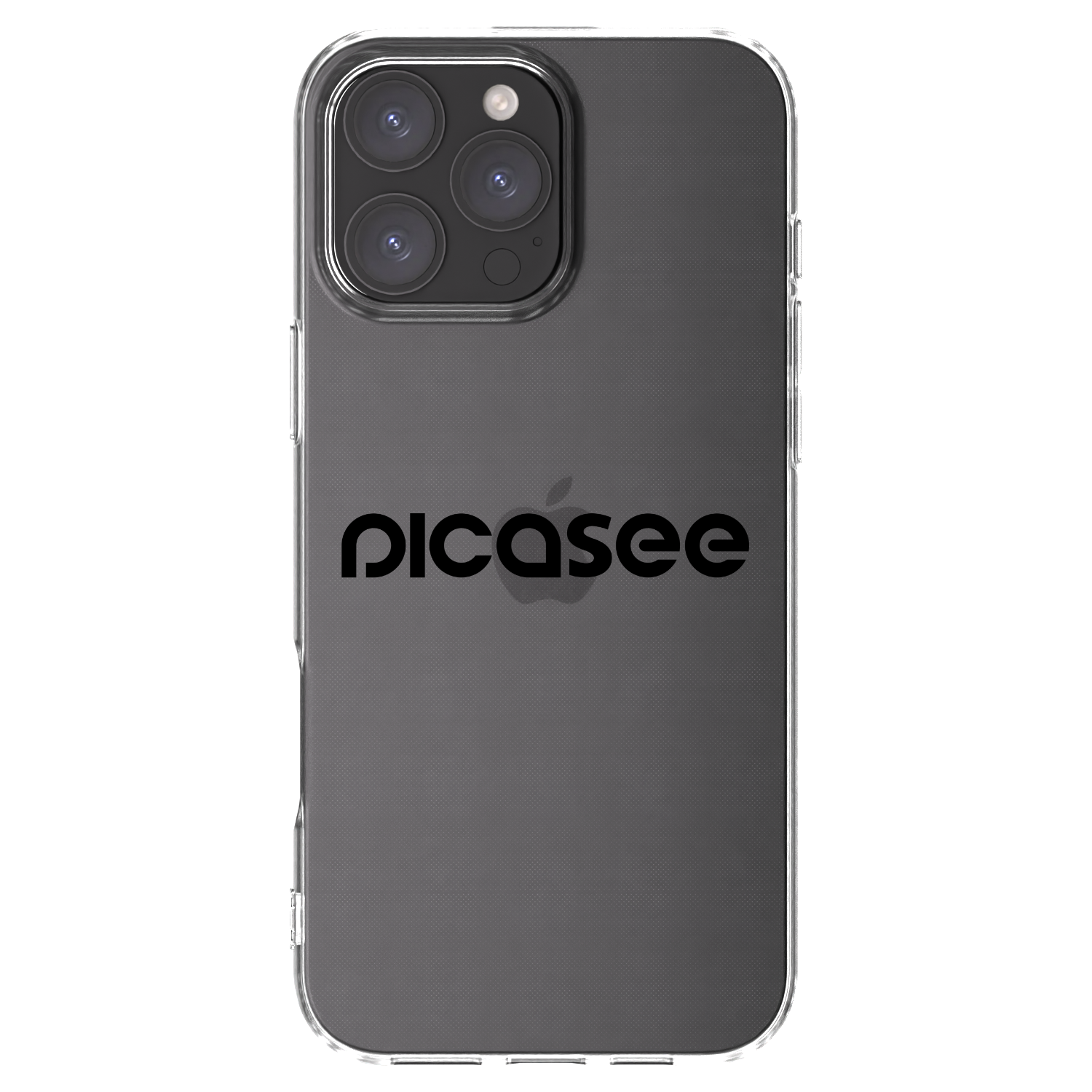 Picasee silikonowe przeźroczyste etui na Apple iPhone 16 Pro Max - Picasee - new logo - black