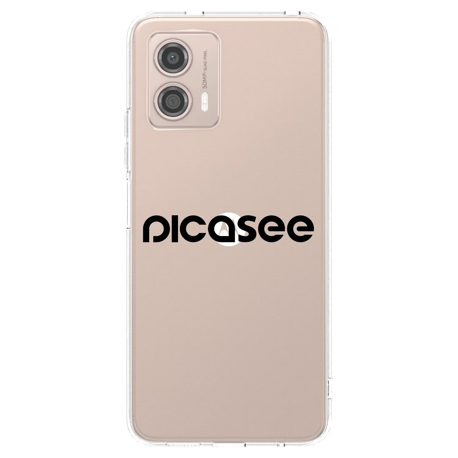 Picasee silikonowe przeźroczyste etui na Motorola Moto G53 5G - Picasee - new logo - black
