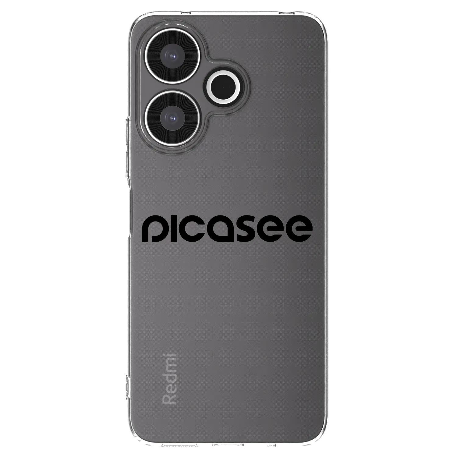 Picasee silikonowe przeźroczyste etui na Xiaomi Redmi 13 4G - Picasee - new logo - black