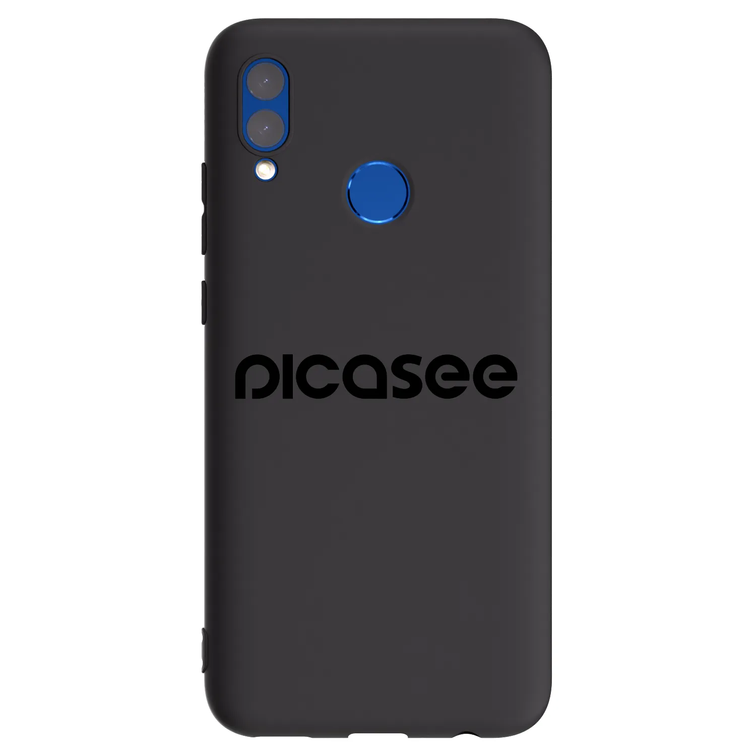 Picasee silikonowe czarne etui na Honor 10 Lite - Picasee - new logo - black