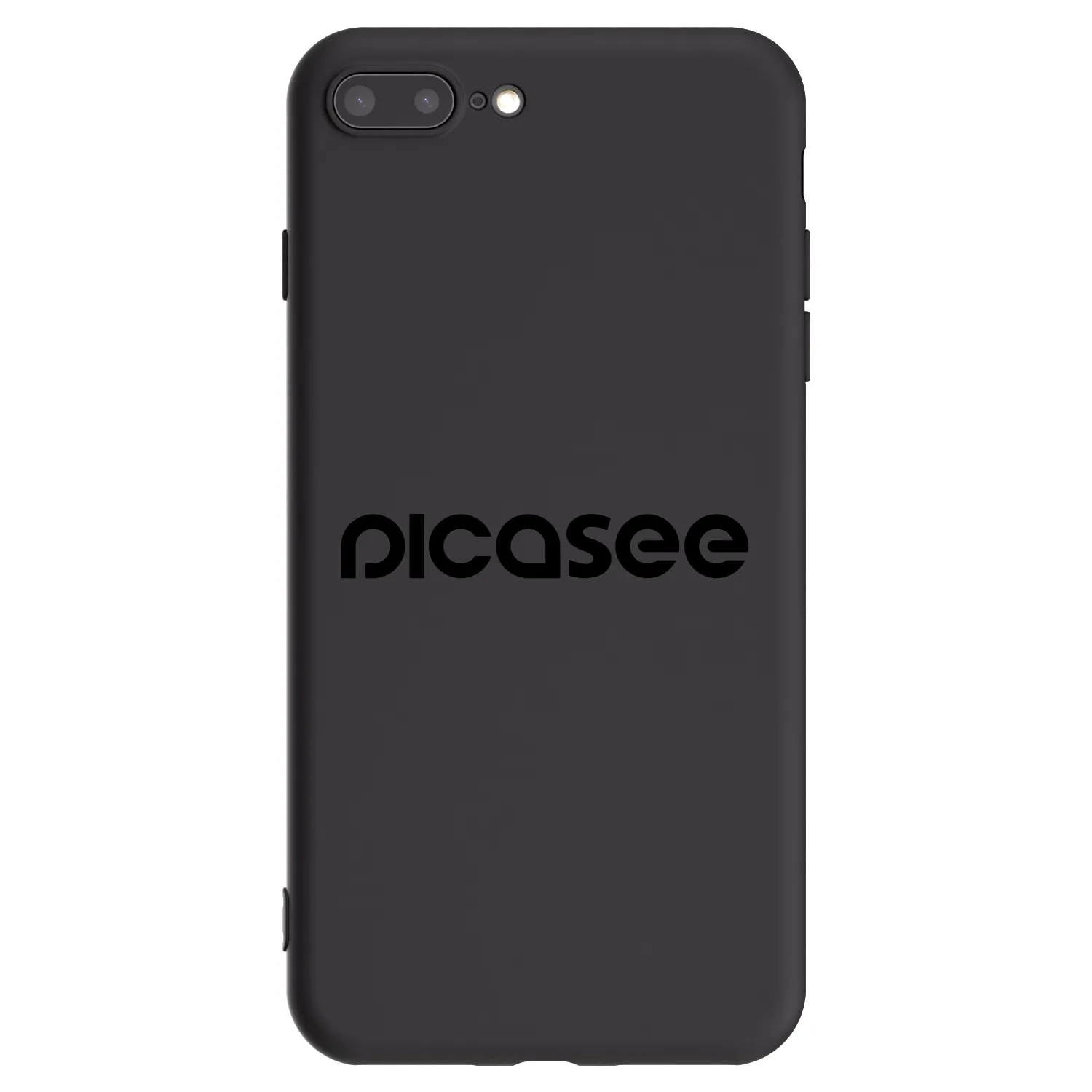 Picasee silikonowe czarne etui na Apple iPhone 8 Plus - Picasee - new logo - black