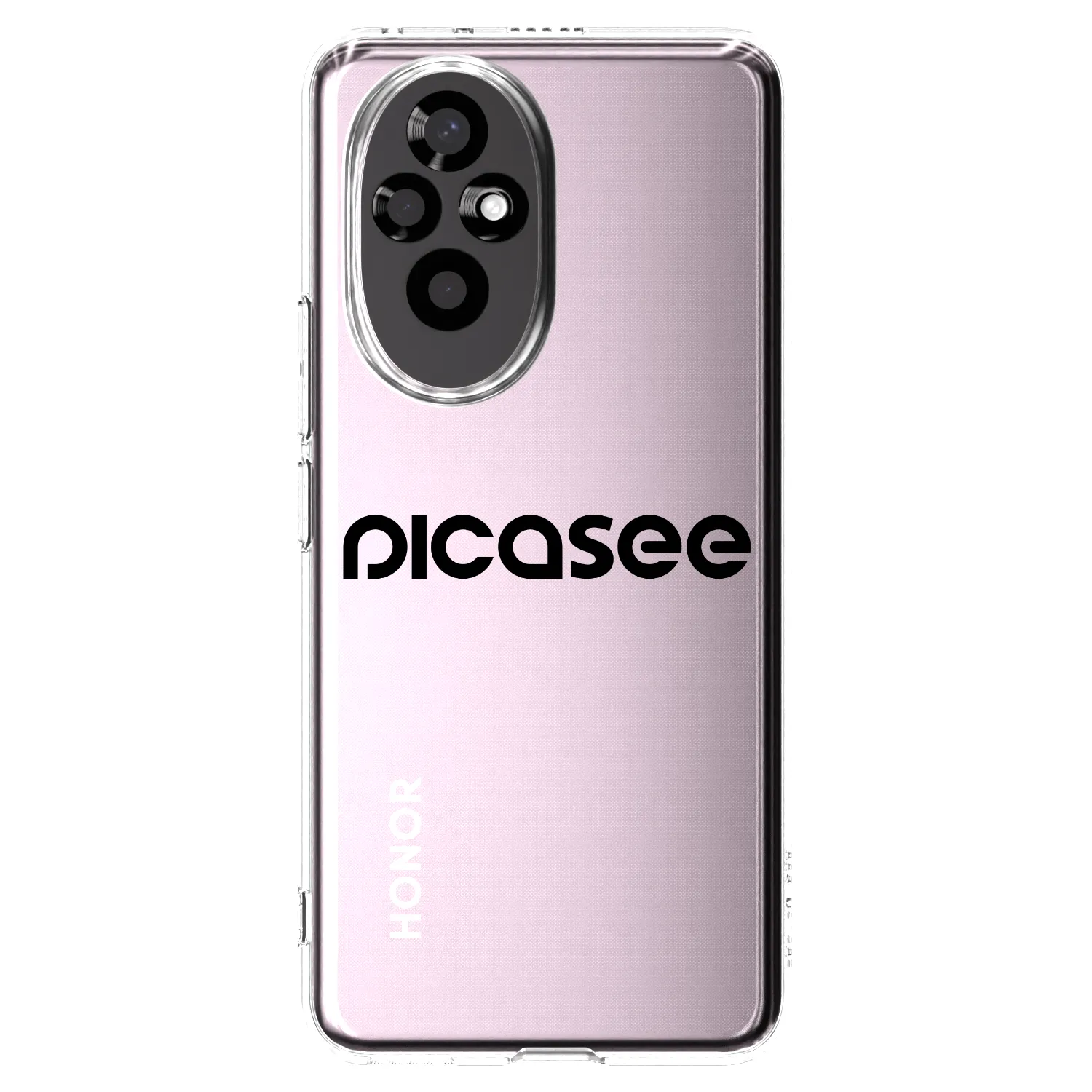 Picasee silikonowe przeźroczyste etui na Honor 200 Pro 5G - Picasee - new logo - black