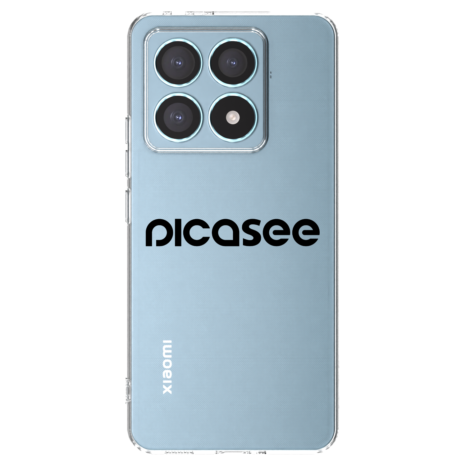 Picasee silikonowe przeźroczyste etui na Xiaomi 14T Pro - Picasee - new logo - black