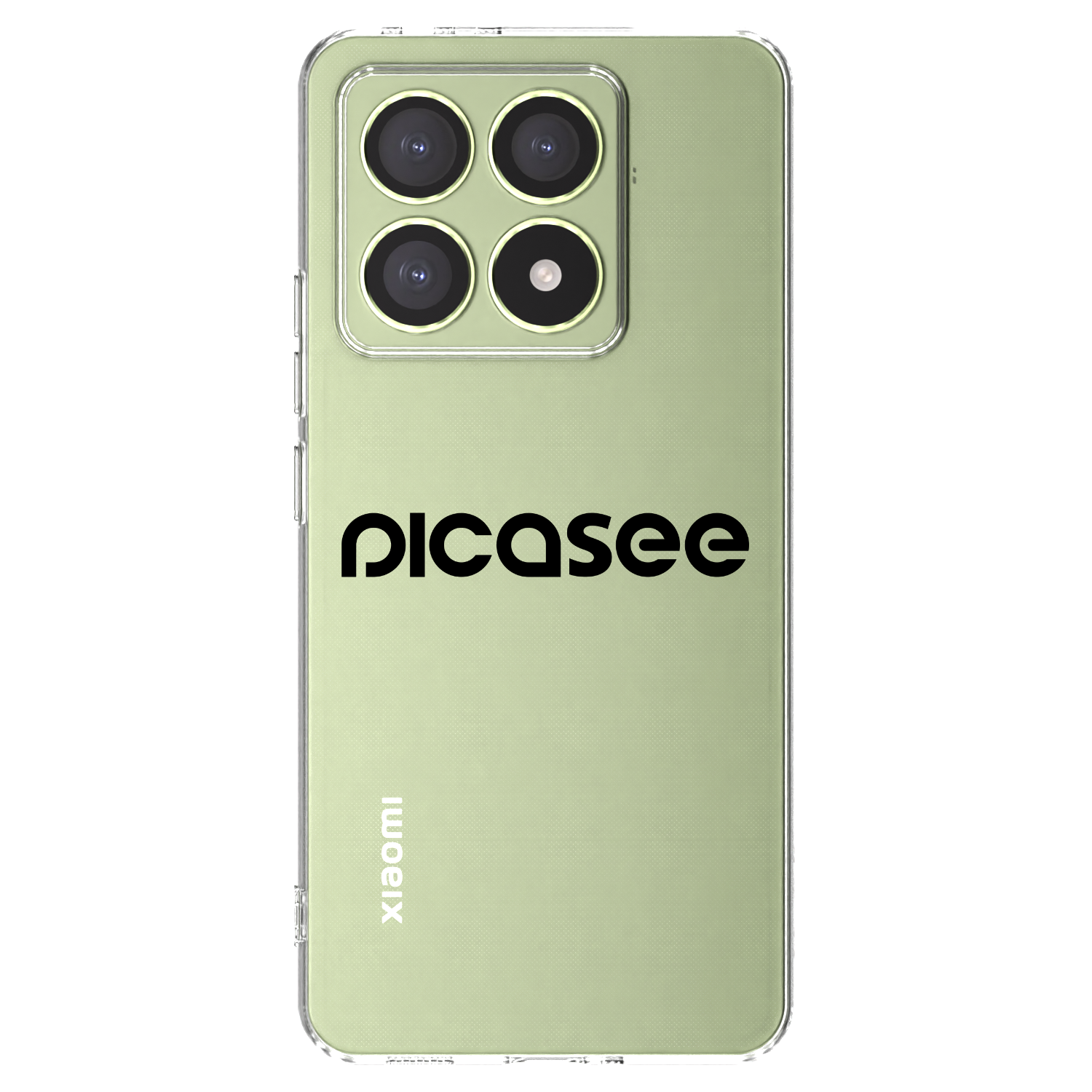 Picasee silikonowe przeźroczyste etui na Xiaomi 14T - Picasee - new logo - black