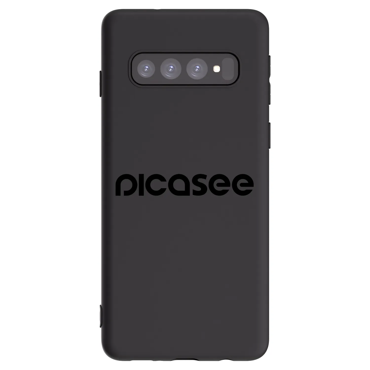 Picasee silikonowe czarne etui na Samsung Galaxy S10 G973 - Picasee - new logo - black