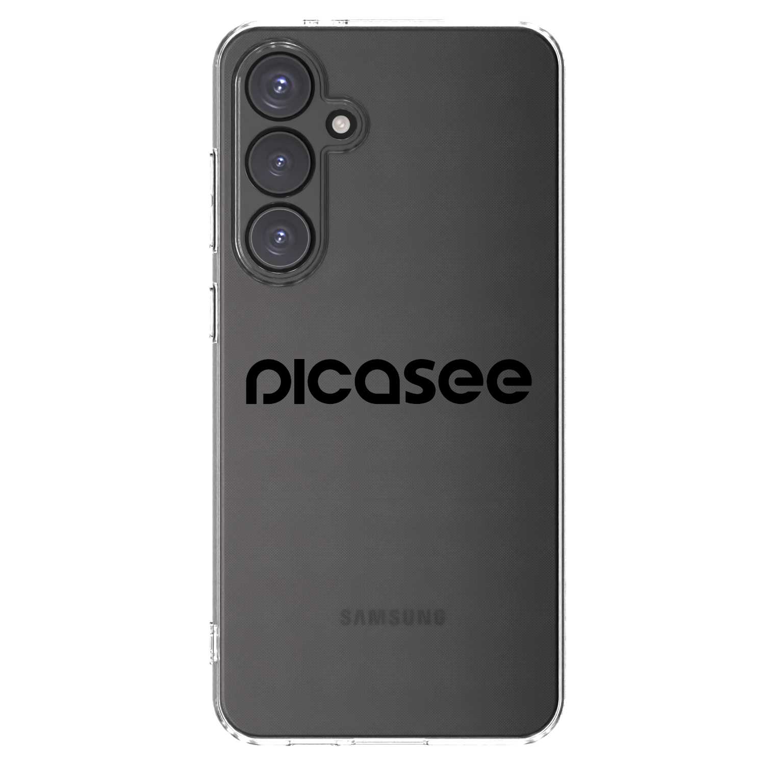 Picasee silikonowe przeźroczyste etui na Samsung Galaxy S24 FE S721B - Picasee - new logo - black