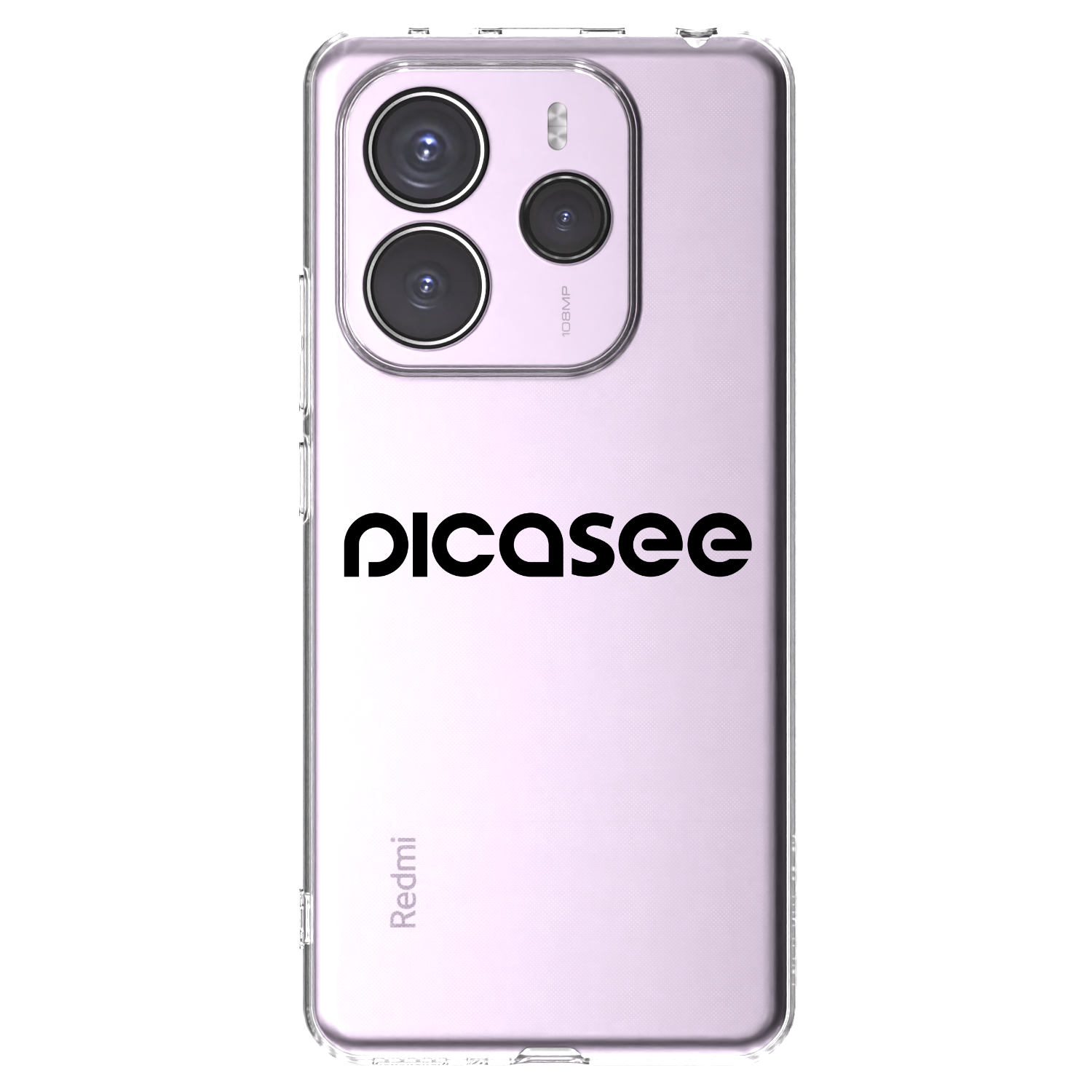 Picasee silikonowe przeźroczyste etui na Xiaomi Redmi Note 14 5G - Picasee - new logo - black