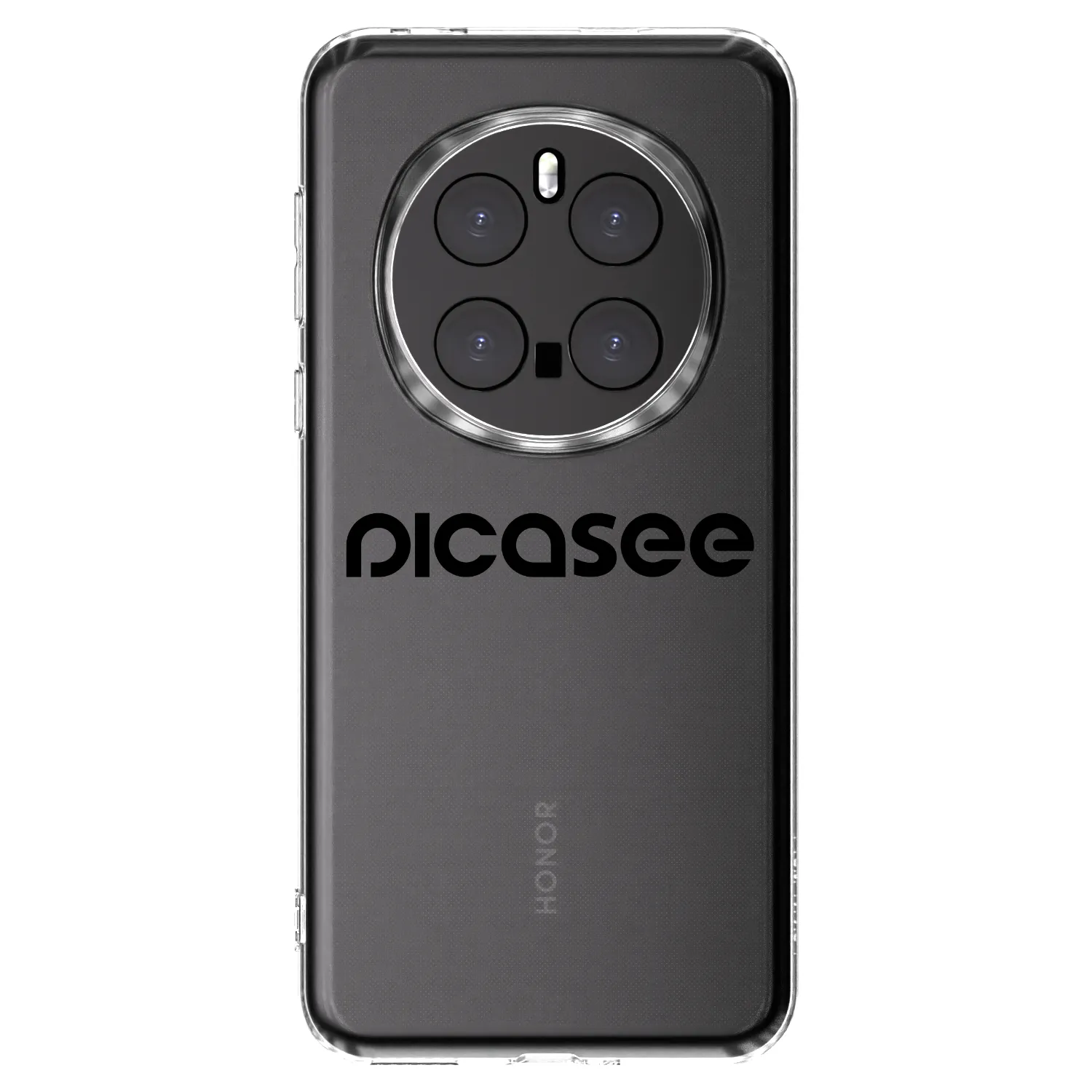 Picasee silikonowe przeźroczyste etui na Honor Magic7 Pro 5G - Picasee - new logo - black