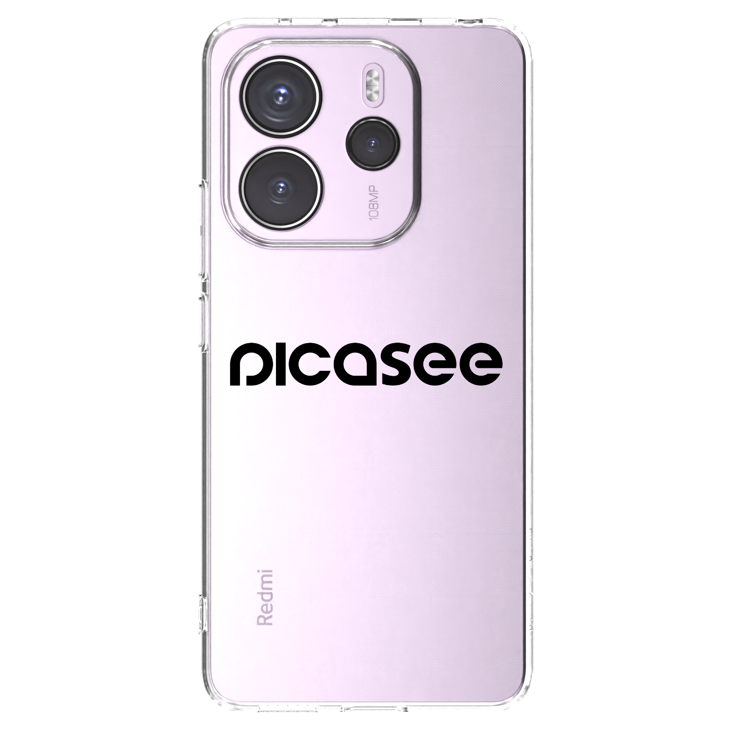 Picasee silikonowe przeźroczyste etui na Xiaomi Redmi Note 14 4G - Picasee - new logo - black