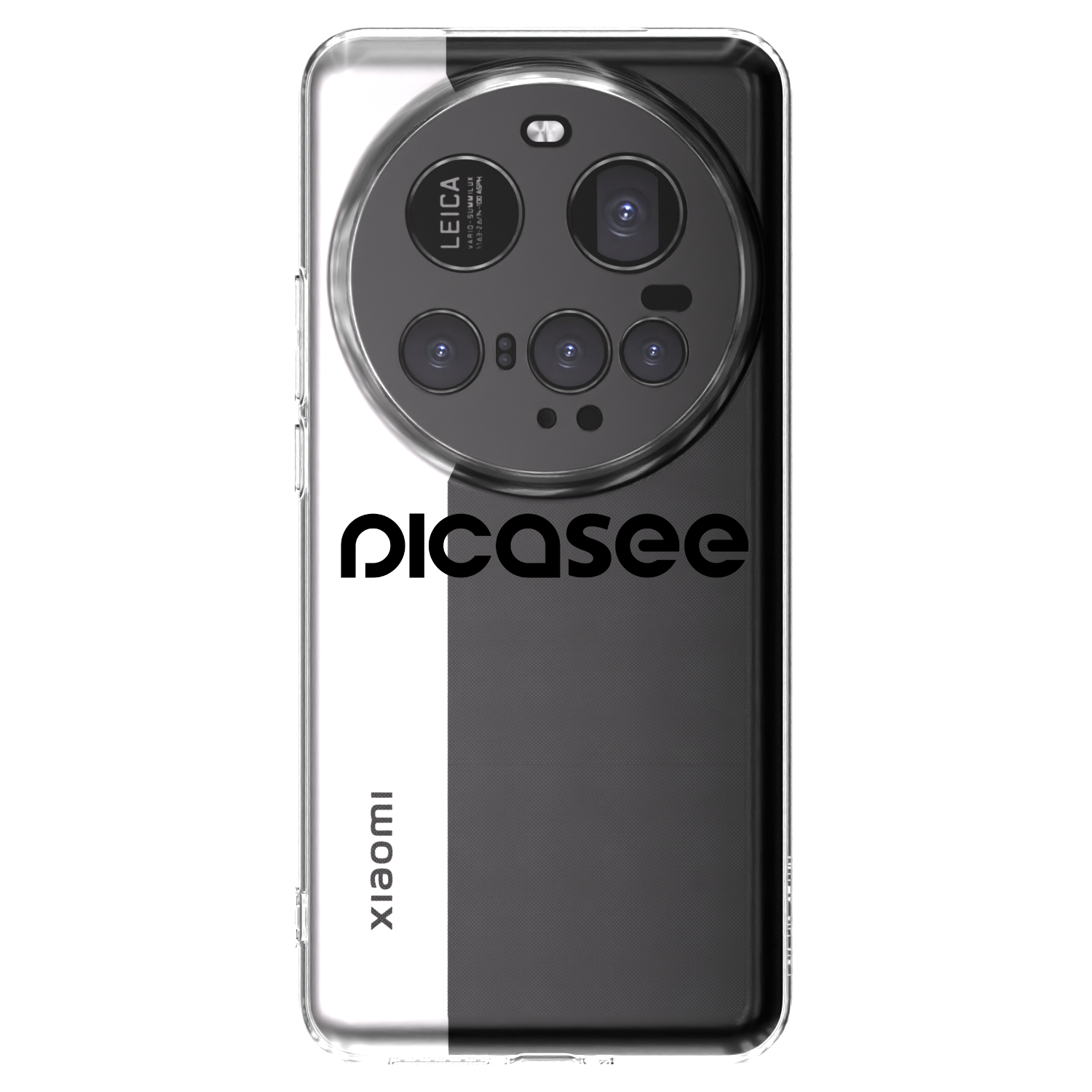 Picasee silikonowe przeźroczyste etui na Xiaomi 15 Ultra - Picasee - new logo - black