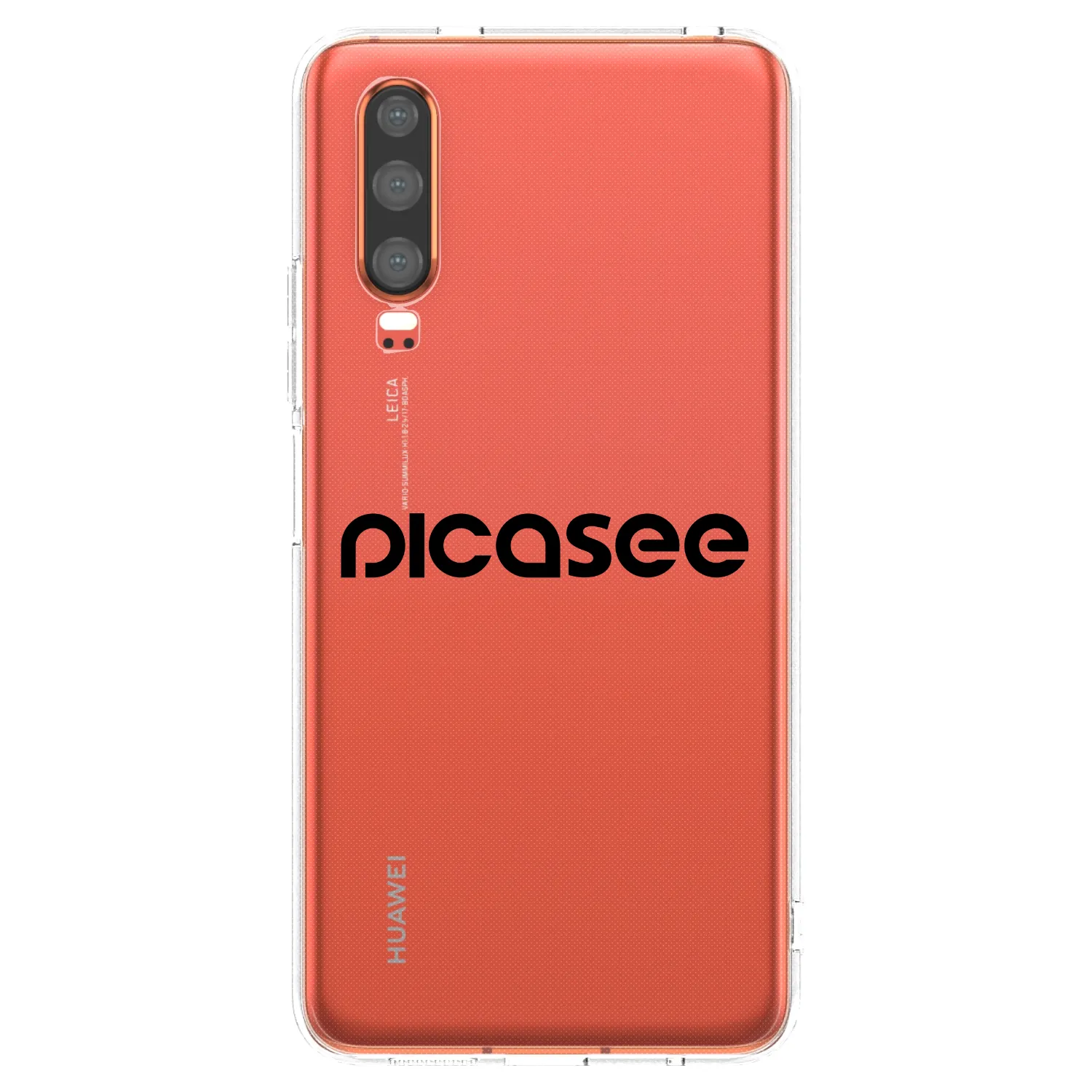 Picasee silikonowe przeźroczyste etui na Huawei P30 - Picasee - new logo - black